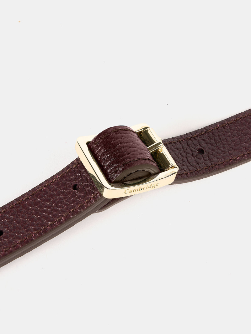 Cambridge Satchel The Crossbody Strap - Bordeaux Calf Grain outlook
