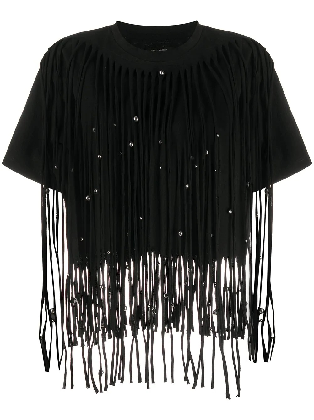 Bianea beaded fringed T-shirt - 1