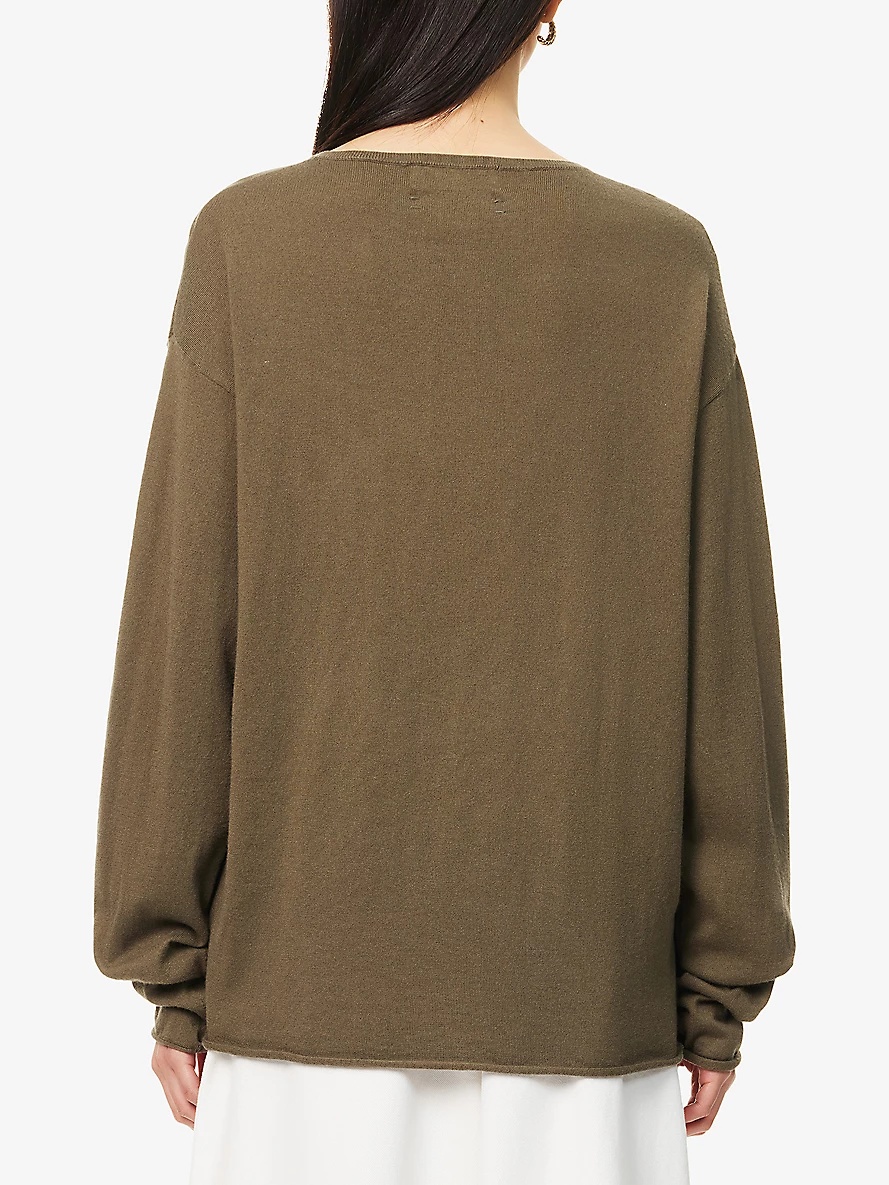 Aries Round-Neck Cotton and Cashmere-Blend Knitted Jumper - 4