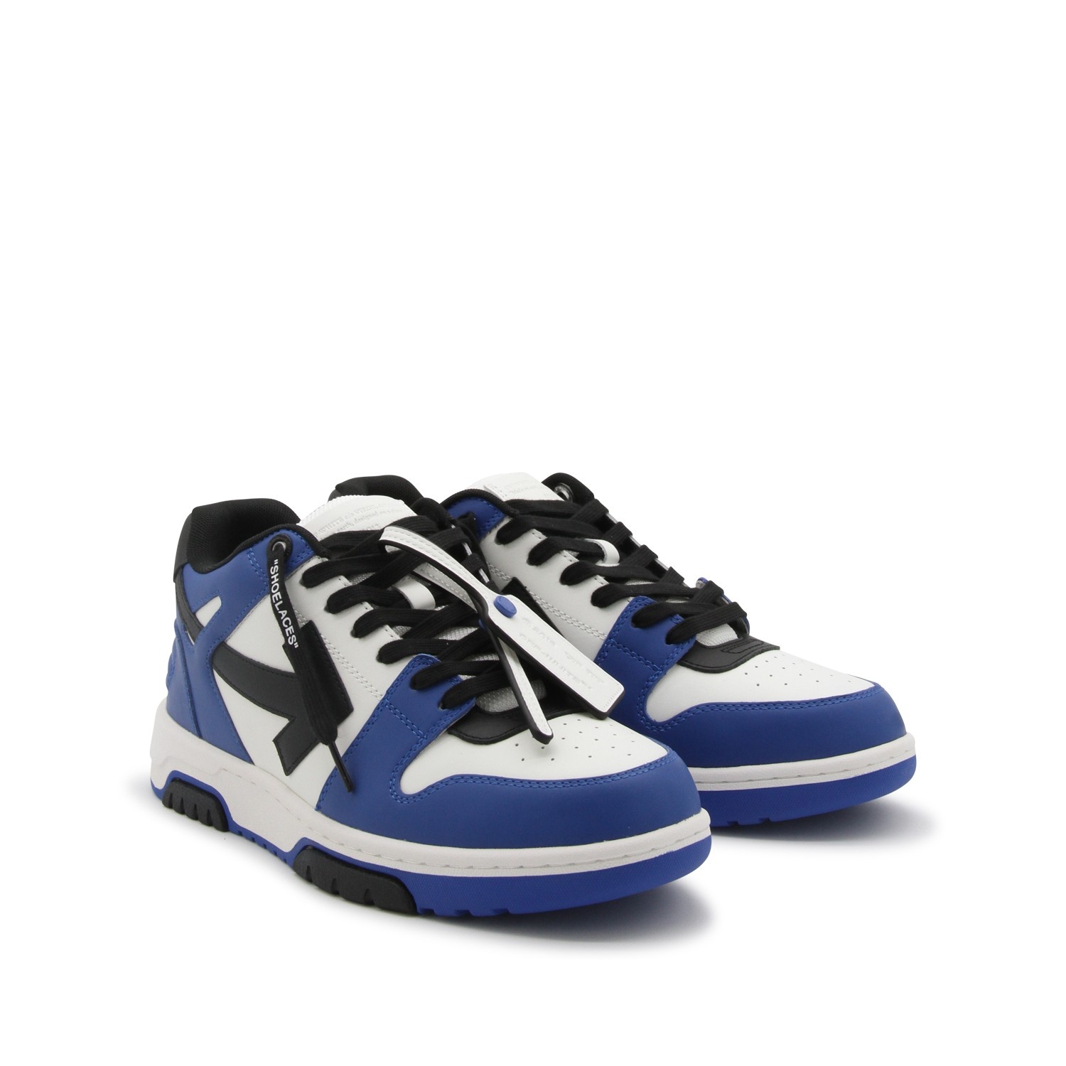 BLUE, BLACK AND WHITE LEATHER OUT OF OFFICE SNEAKERS - 2