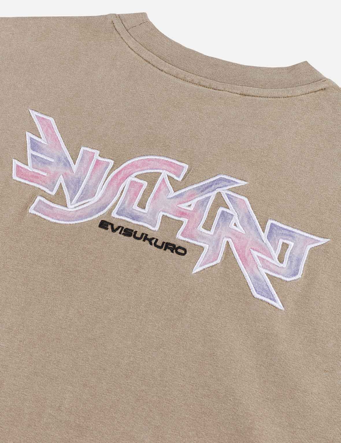 EVISUKURO Embroidery Washed Relax Fit T-shirt - 5