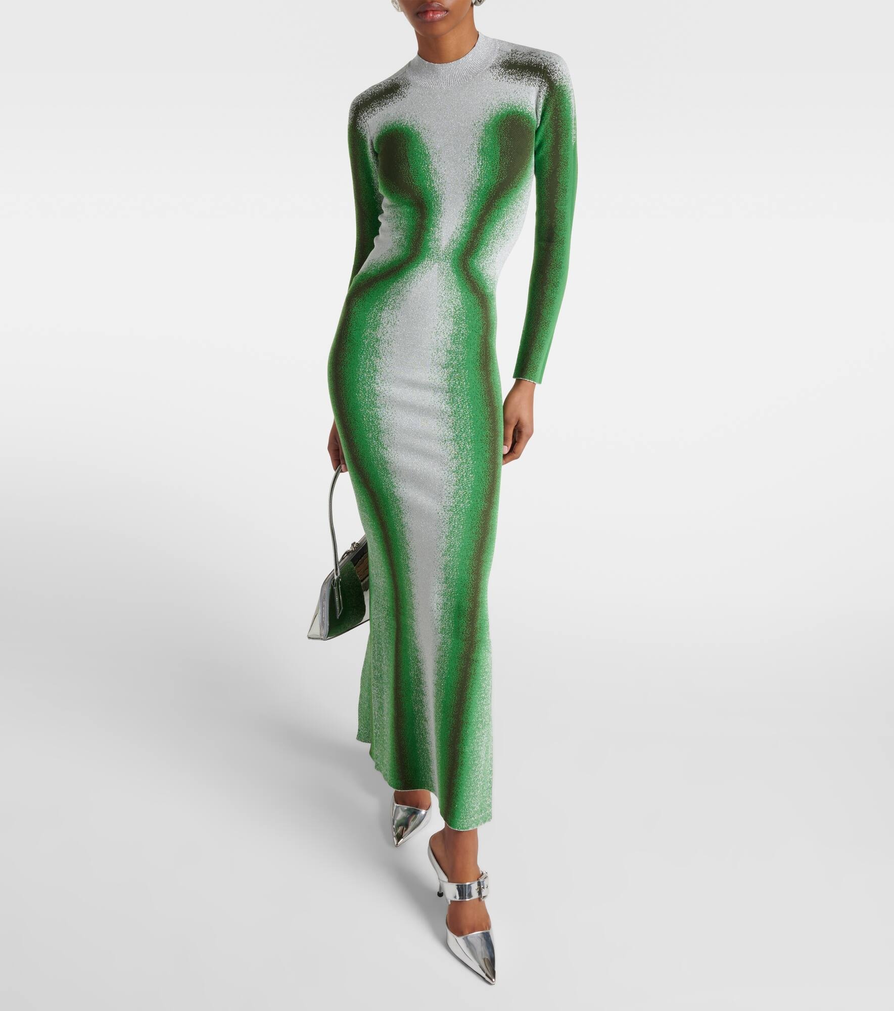 Printed knit maxi dress - 2