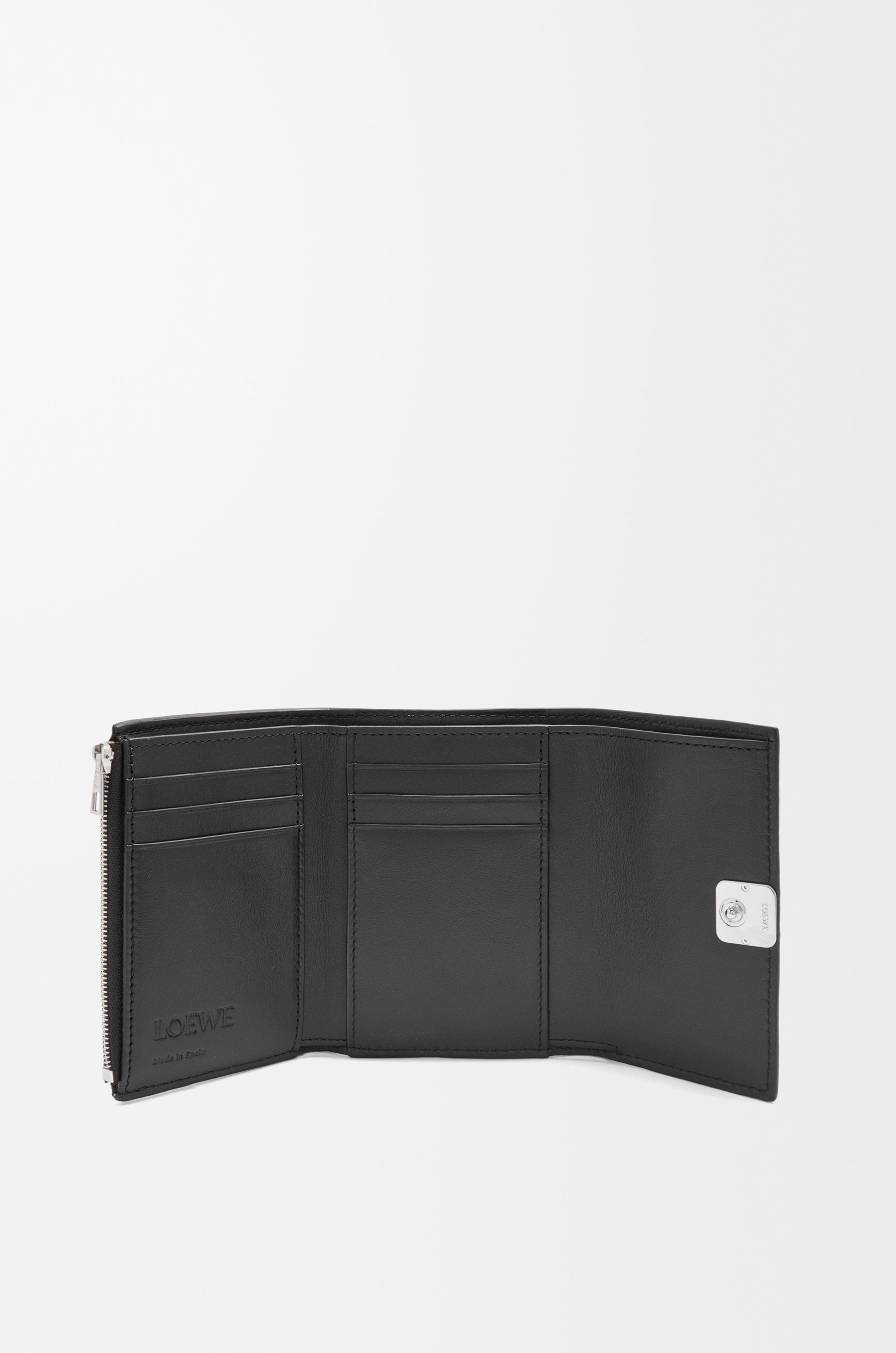 Anagram small vertical wallet in pebble grained calfskin - 2