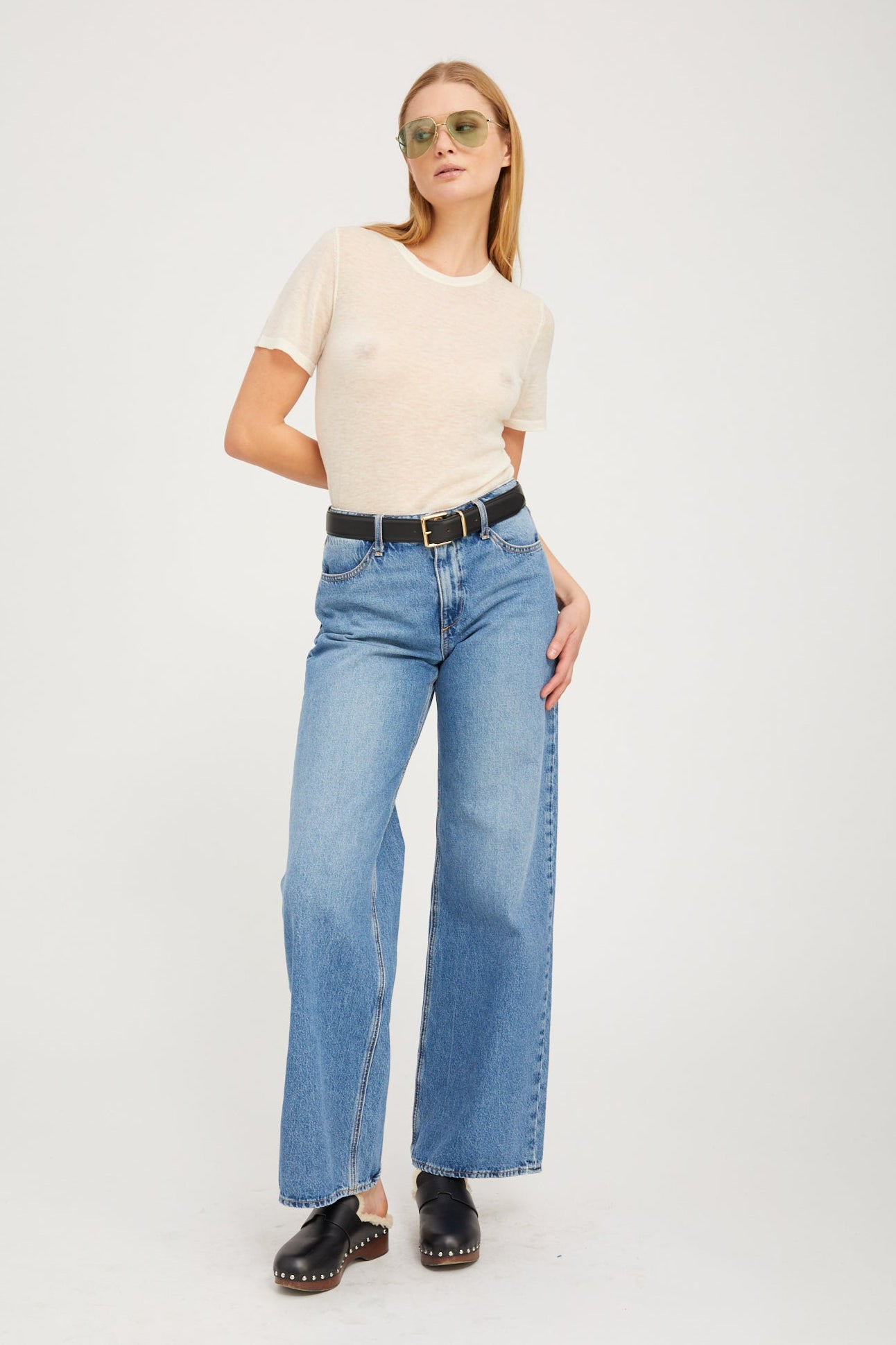 IVORY TISSUE CASHMERE CLASSIC TEE - 9