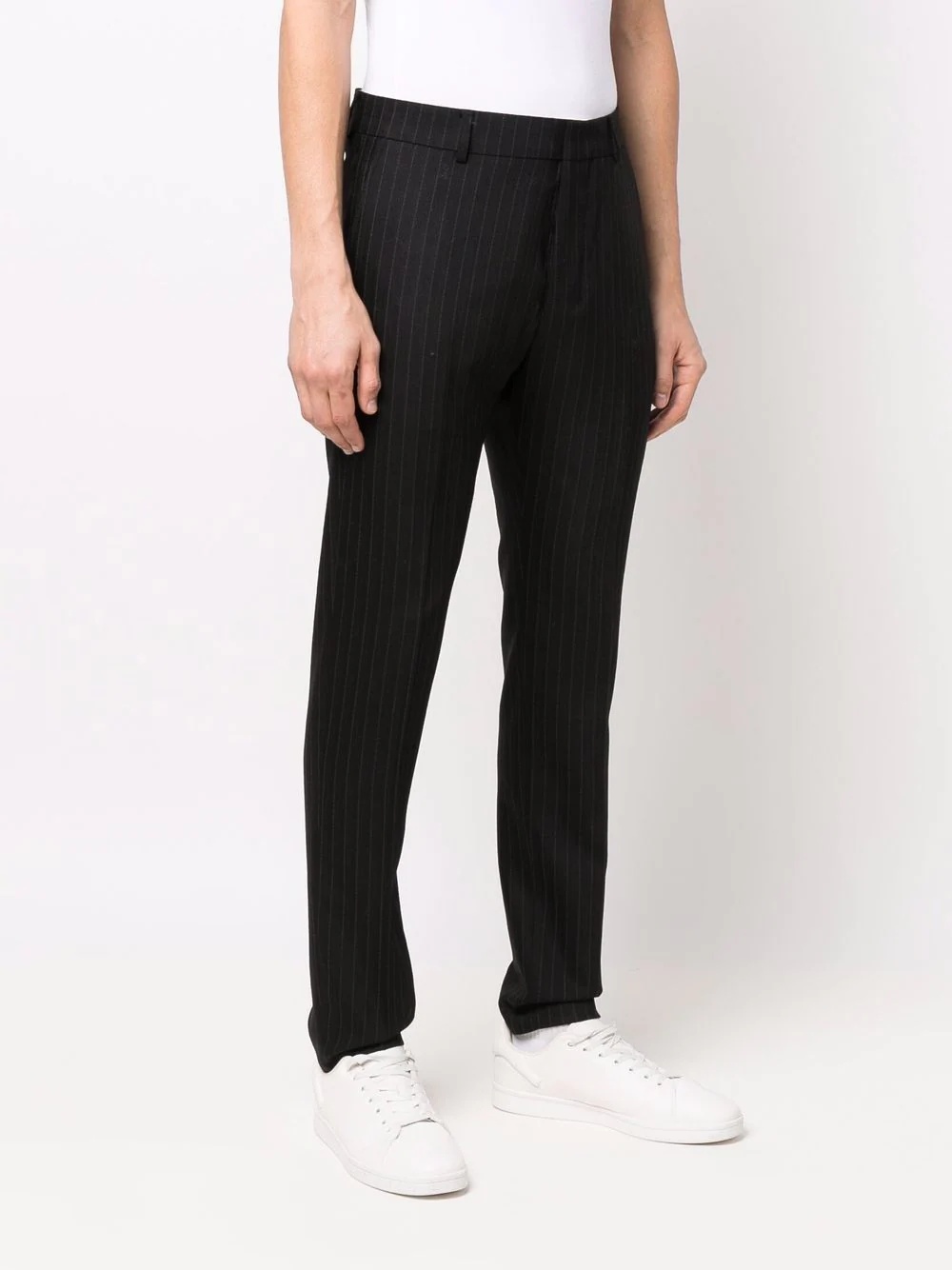 pinstriped tapered trousers - 3