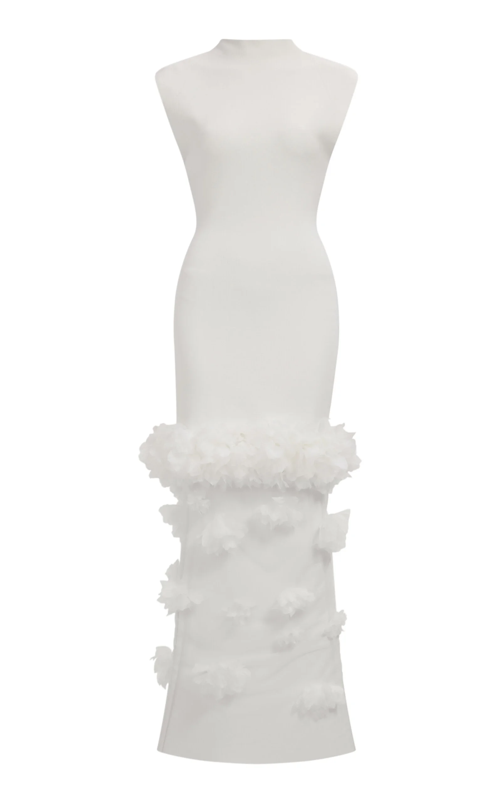 Fleura Knitted Midi Dress ivory - 1