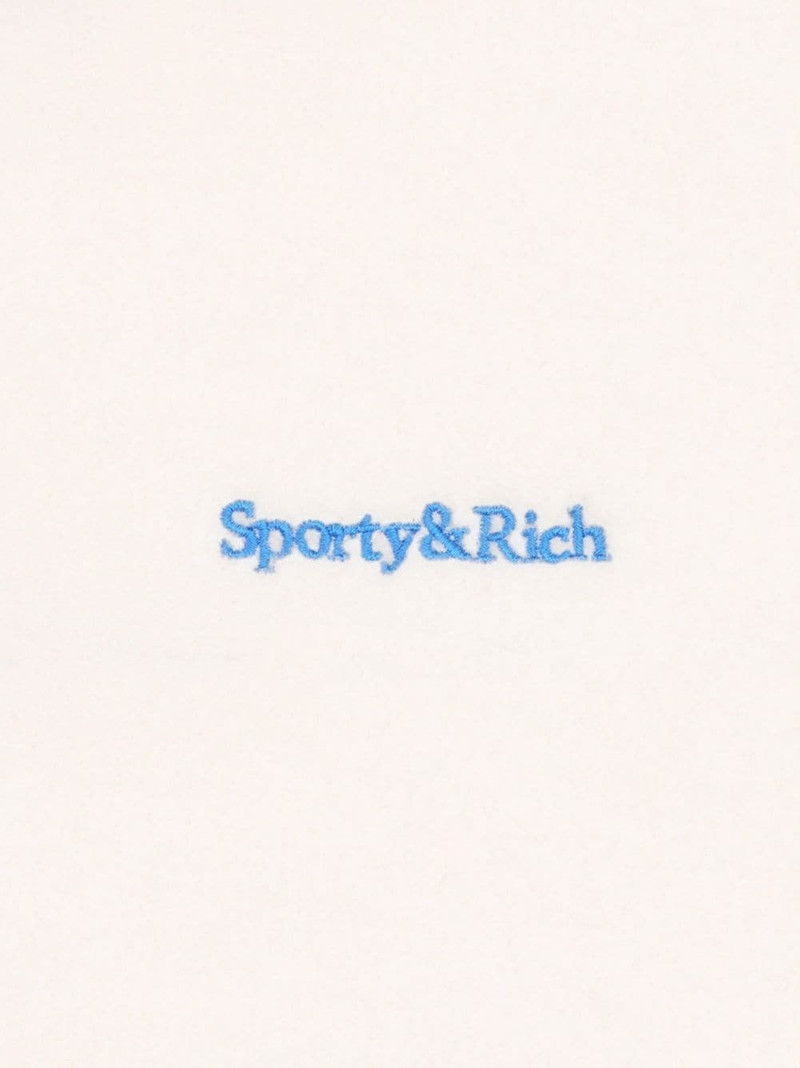 Sporty & Rich Serif logo-embroidered polar sweatshirt outlook