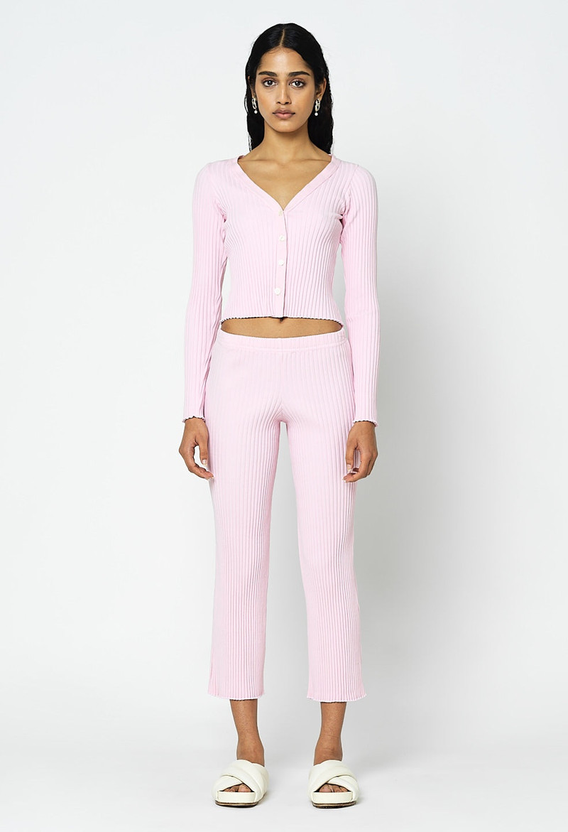 John Elliott GINZA RIB CROPPED CARDIGAN outlook