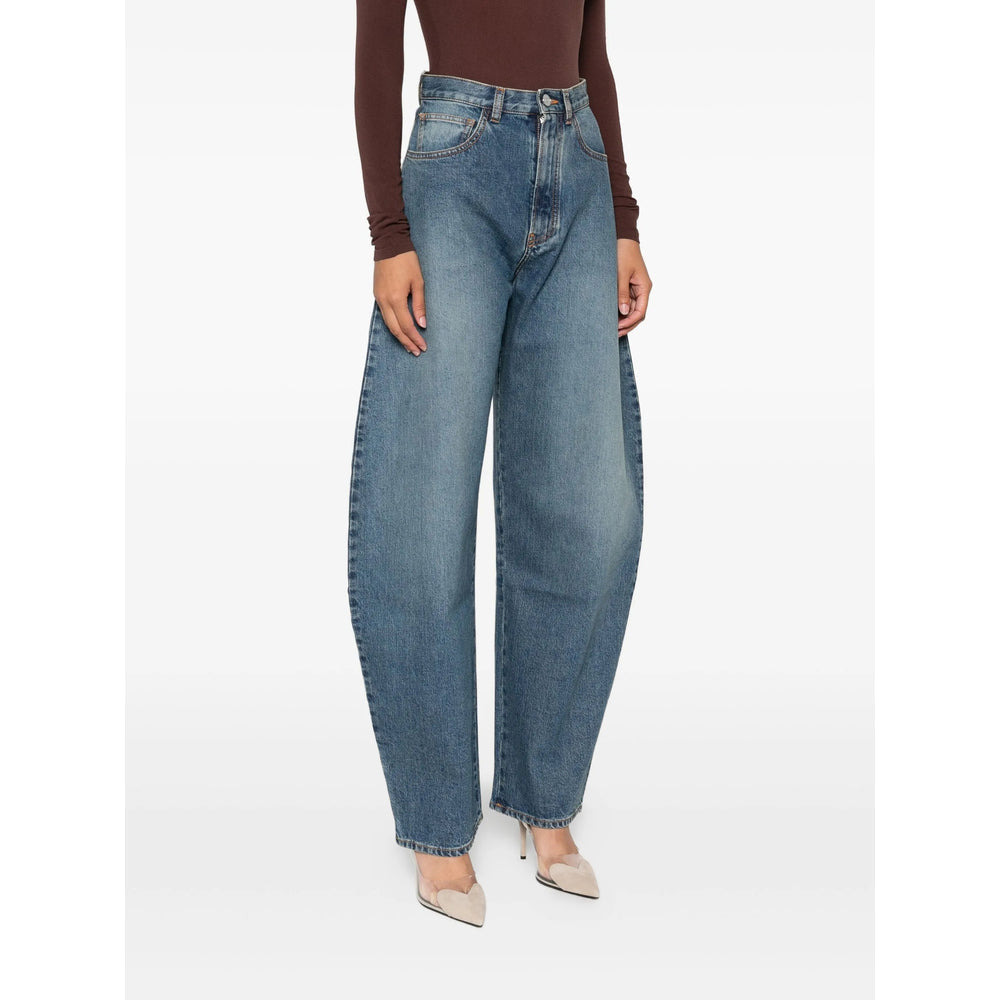 Alaïa Blue Denim - Wide-Leg Jeans Women - 4