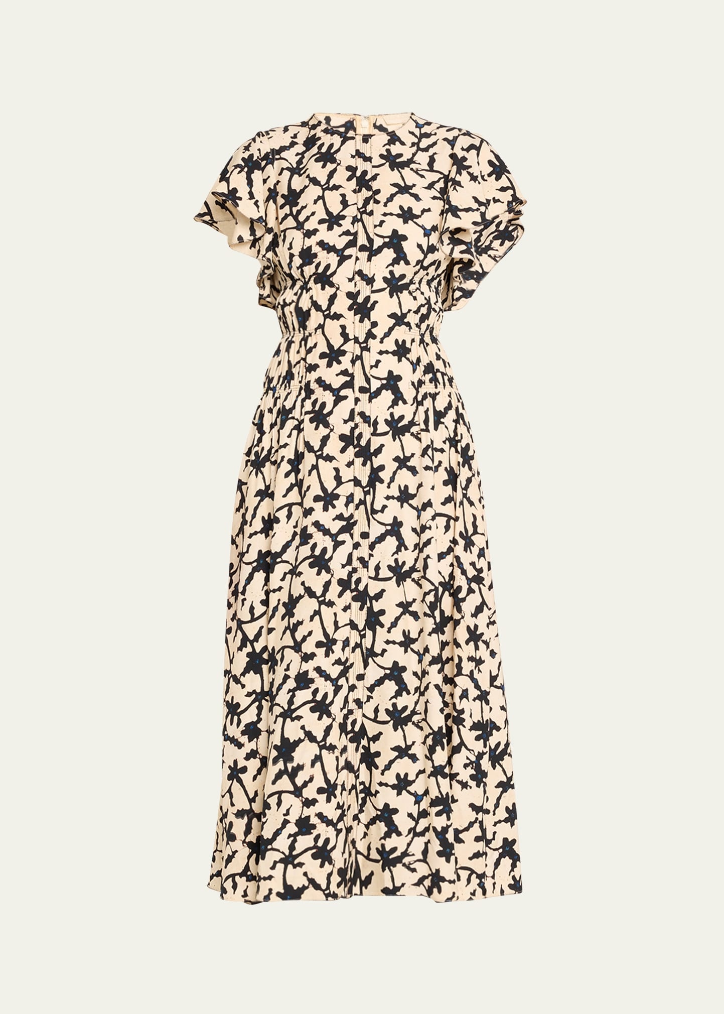 Anais Printed A-Line Midi Dress - 1