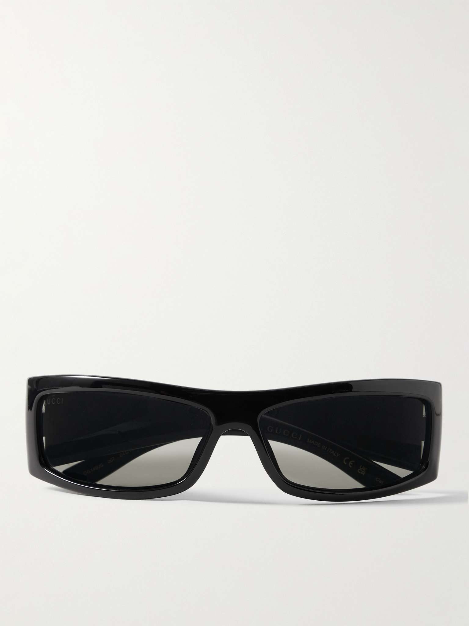 Injection Rectangular-Frame Acetate and Silver-Tone Sunglasses - 1