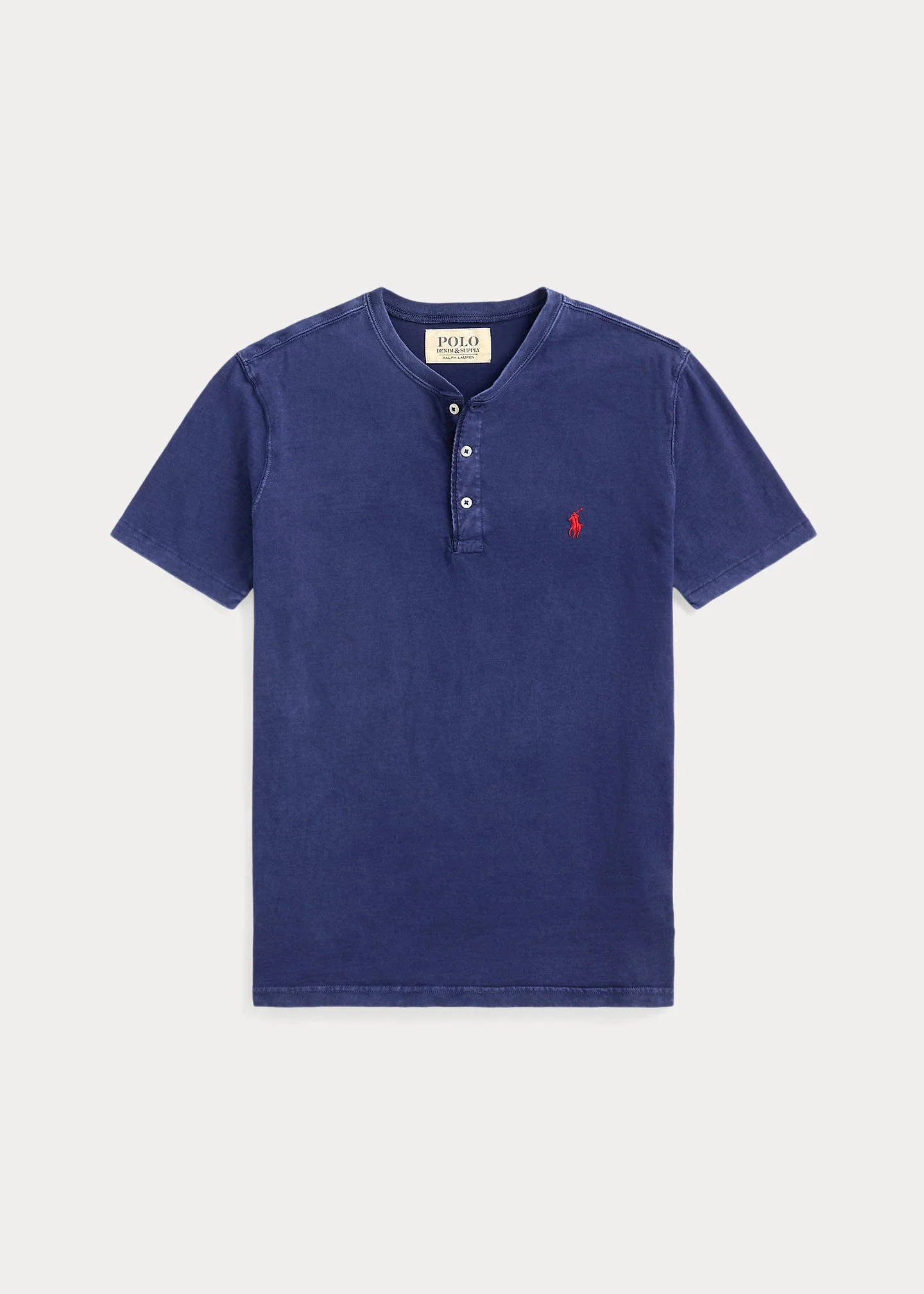 Slub Jersey Short-Sleeve Henley Shirt - 1