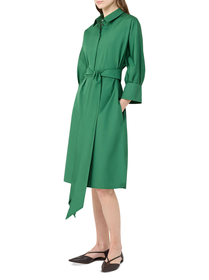 Women's Cotton Shirt Dress - Green 3
