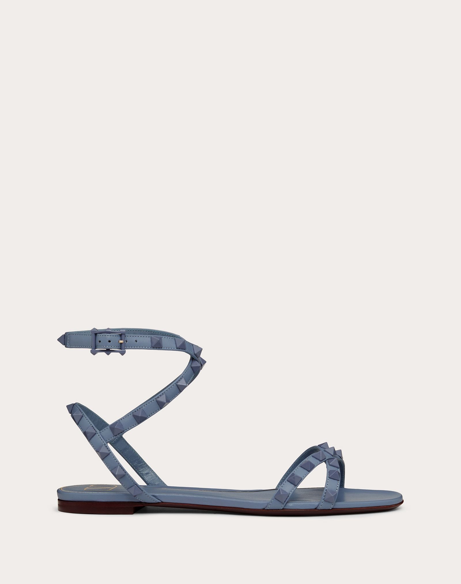 Rockstud Flair Nappa Leather Flat Sandal - 1