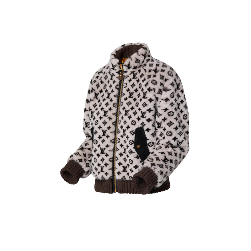 Louis Vuitton Monogram Mink Bomber Jacket outlook