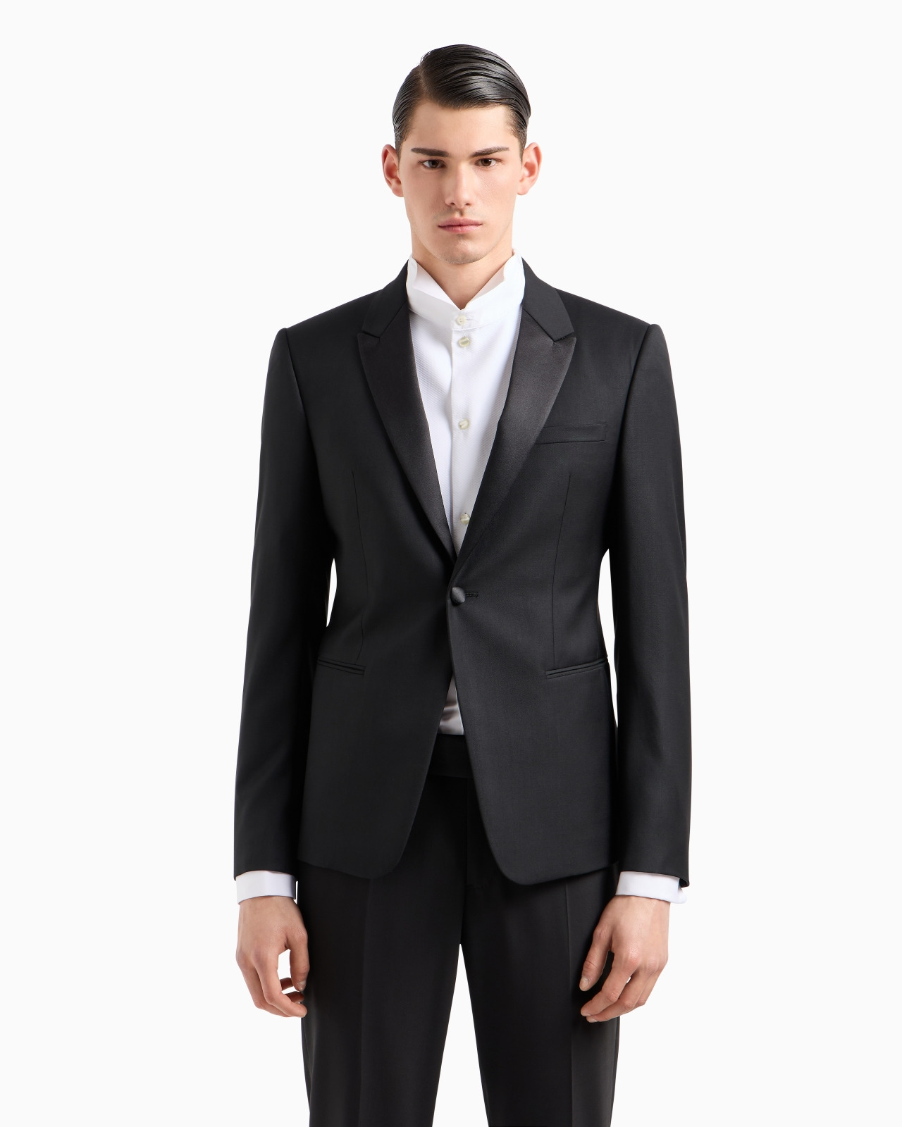 SINGLE-BREASTED, WORSTED VIRGIN-WOOL JACKET - 4