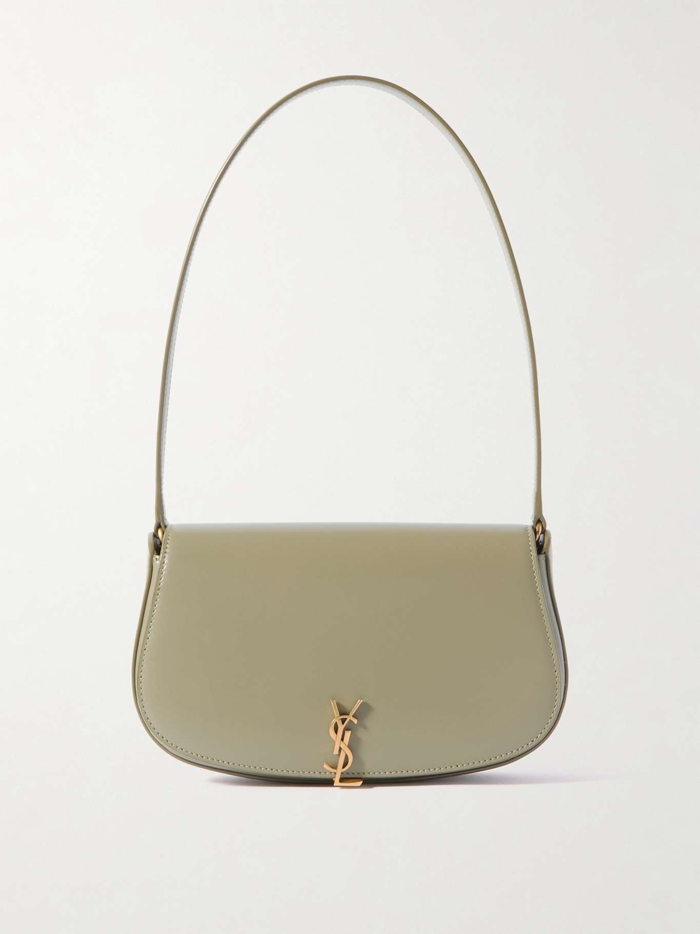 SAINT LAURENT Voltaire mini leather shoulder bag Green