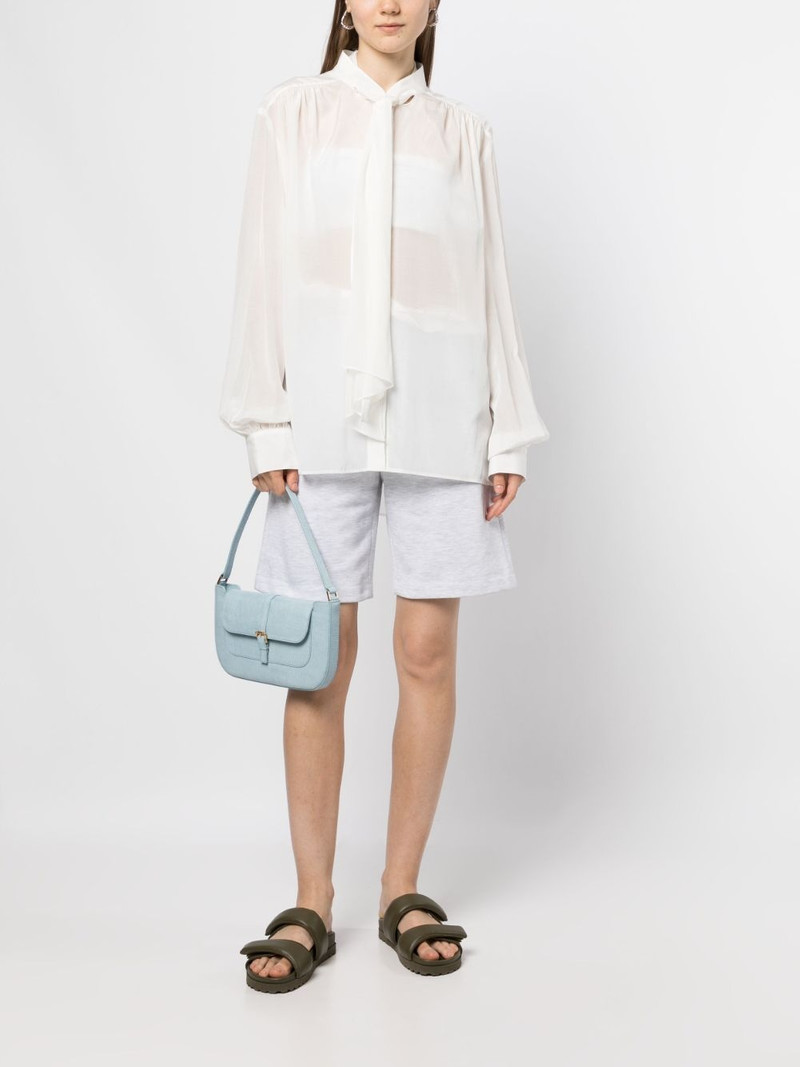 SYSTEM semi-sheer long-sleeve shirt outlook