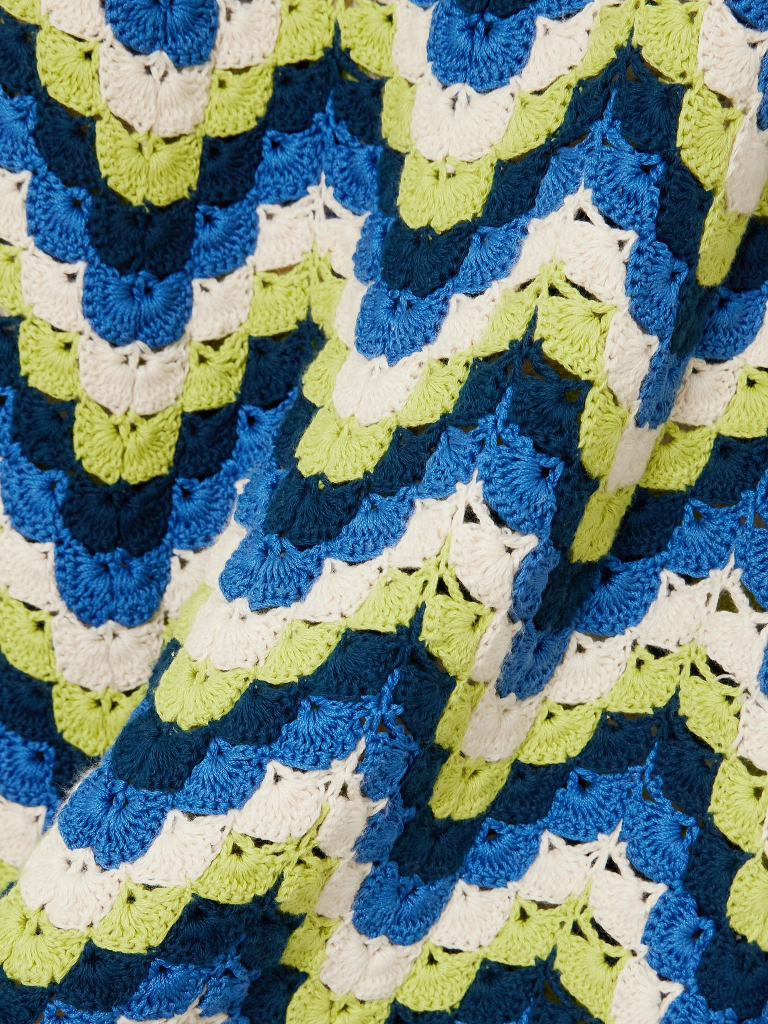 Marea crocheted cotton maxi dress Blue - 4