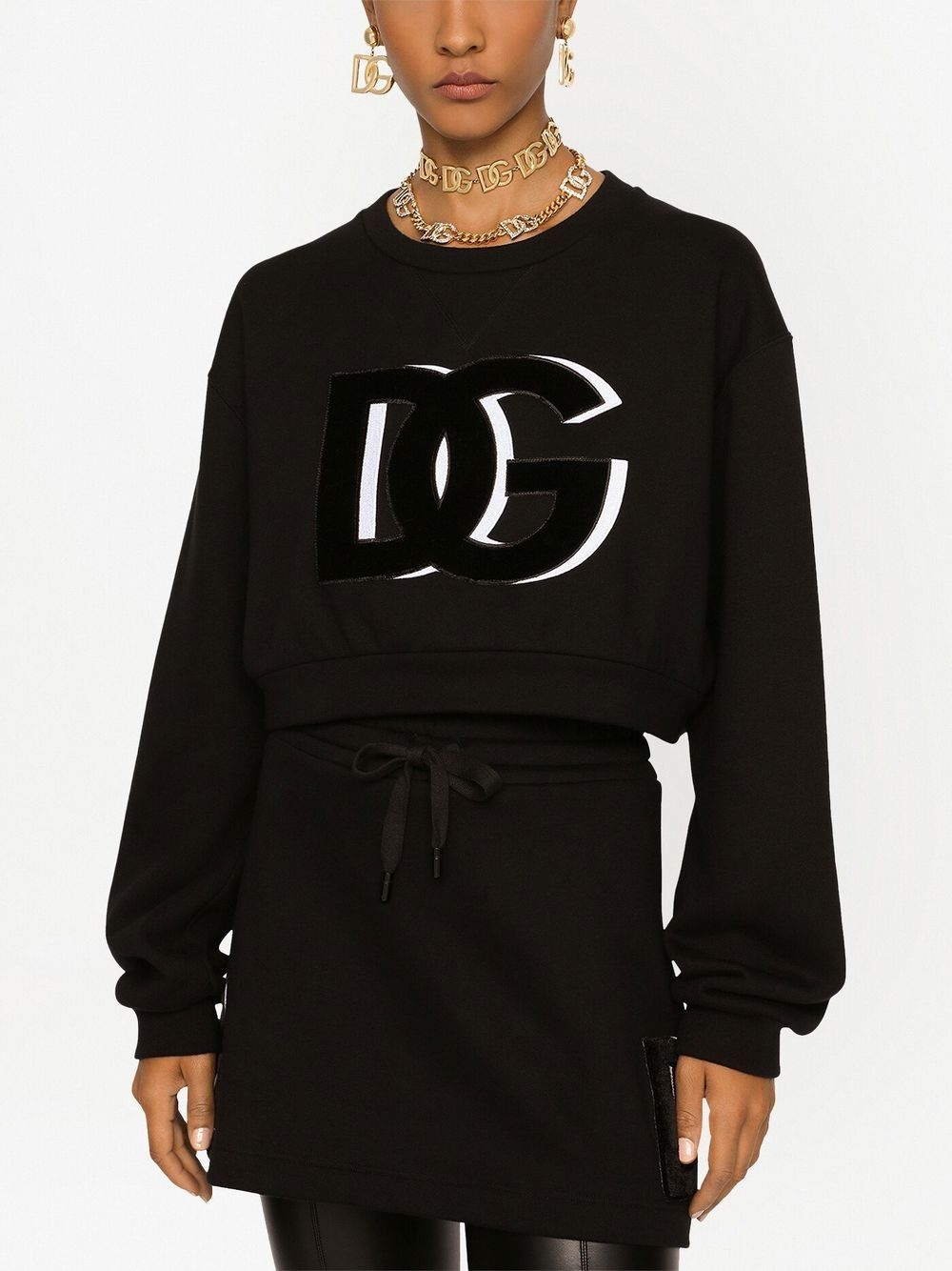 DG-logo cropped sweatshirt - 5