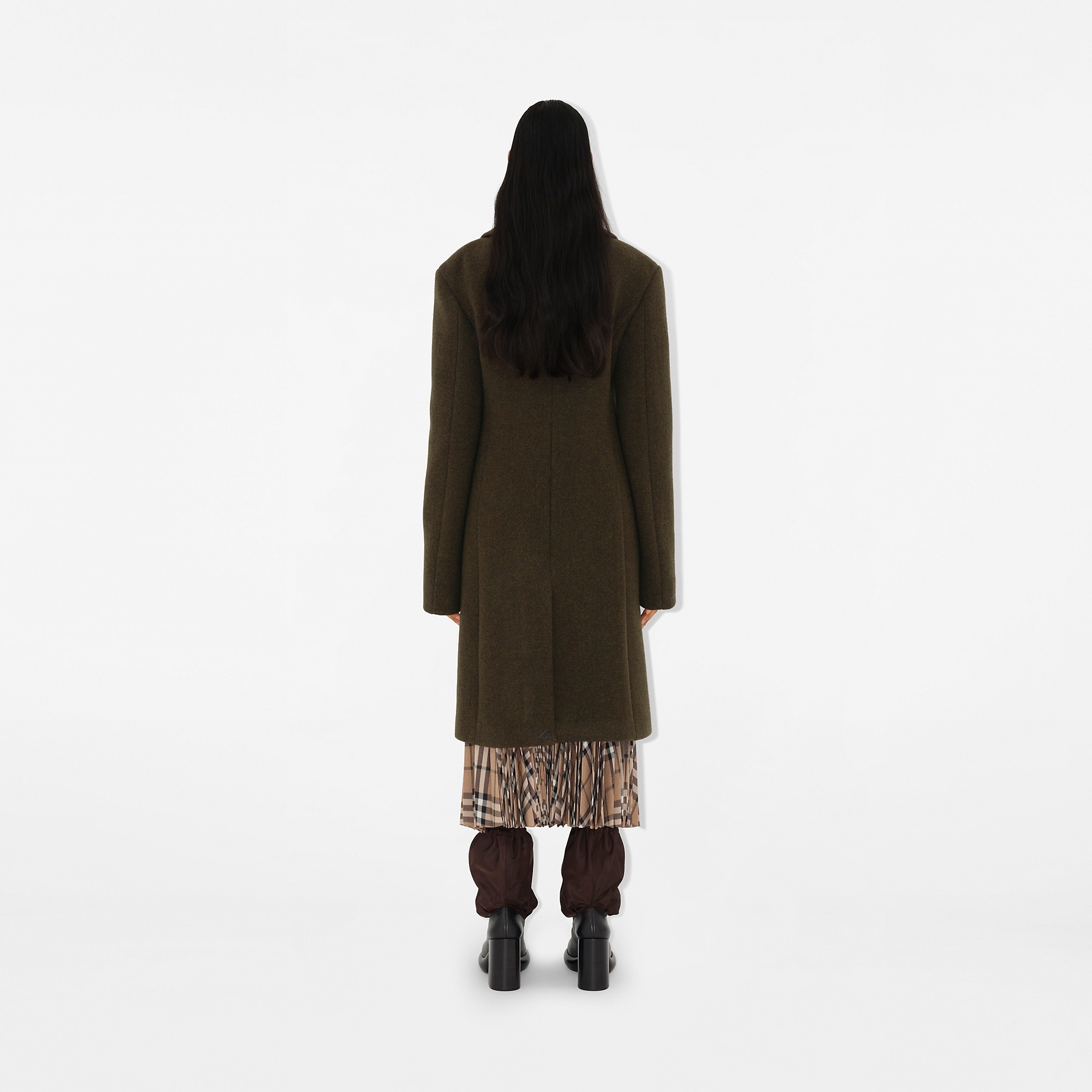 Wool Zip Tailored Coat - 4