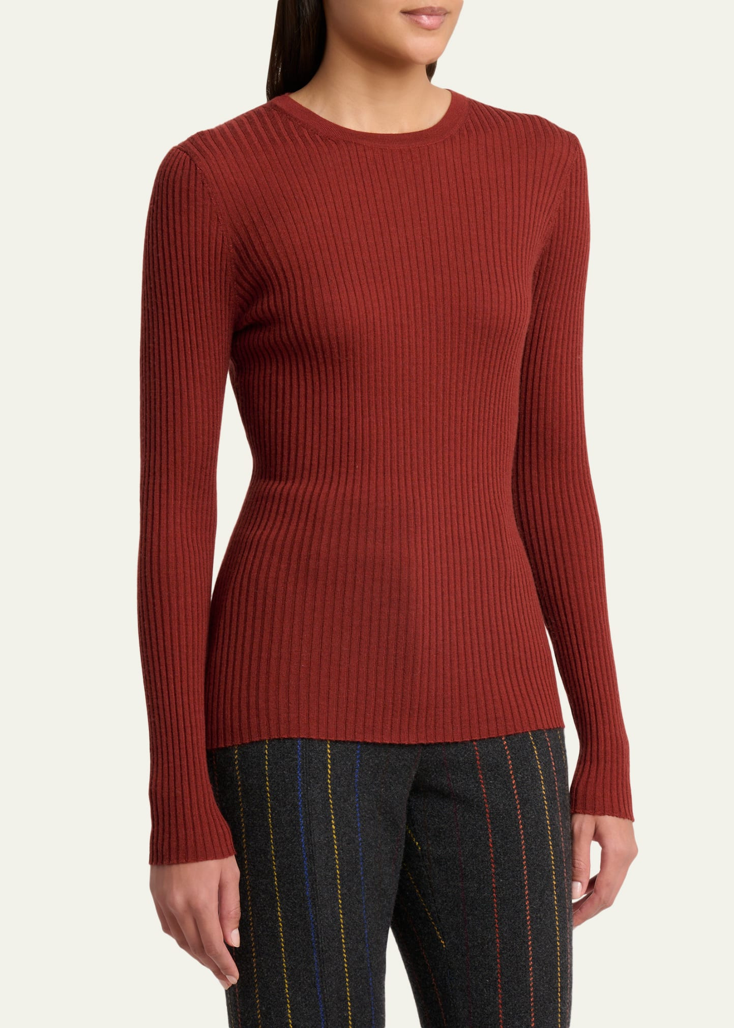 Browning Cashmere-Silk Crewneck Sweater - 4