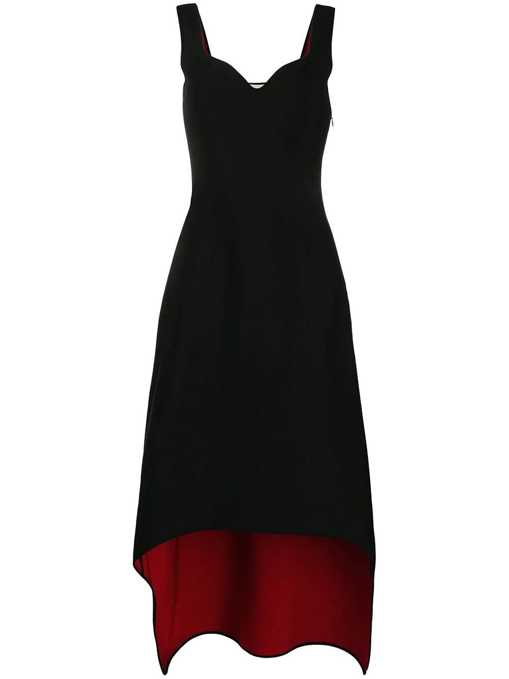 asymmetric mid-length dress - 1