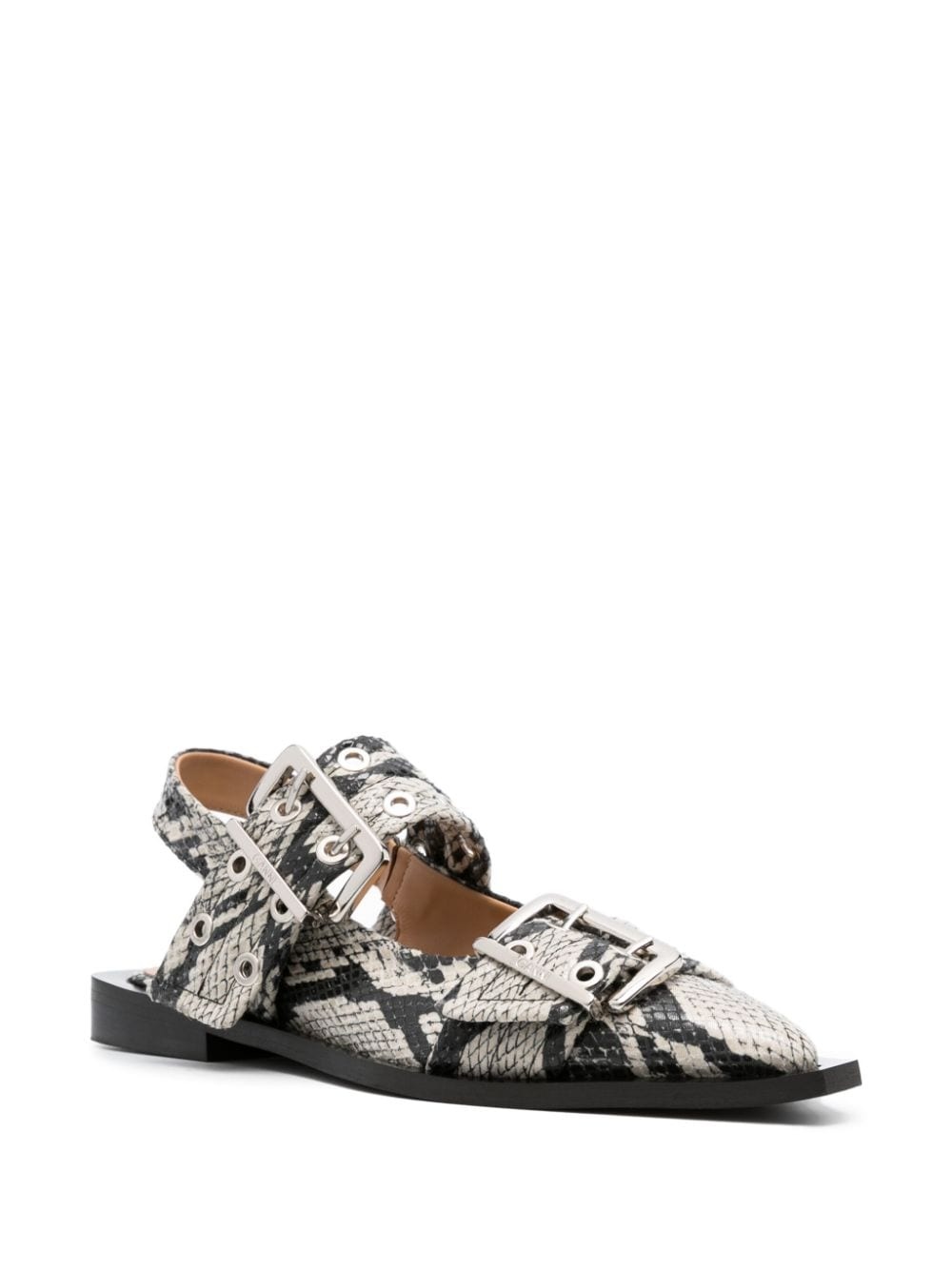 snakeskin-effect buckled sandals - 2
