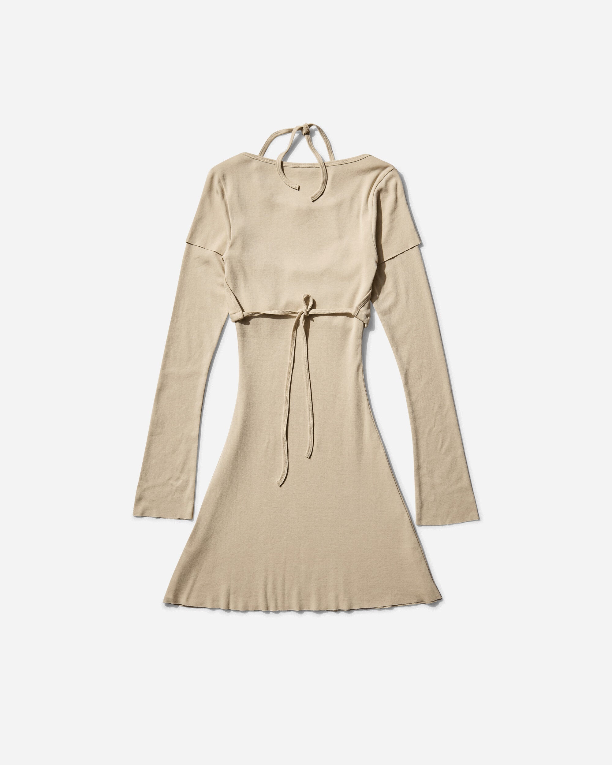 Women's Overlayered Dress Beige - 2