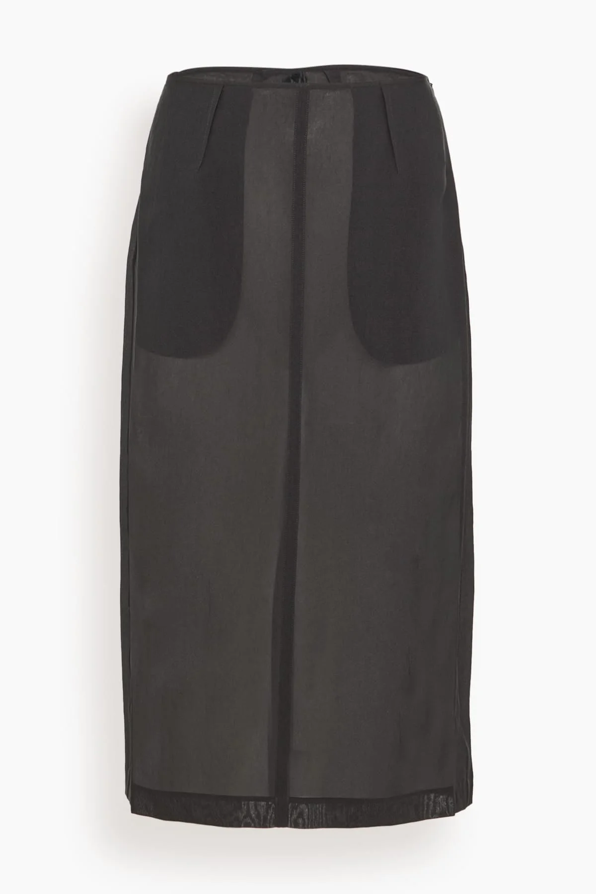 Idris Semi Sheer Skirt in Black - 1