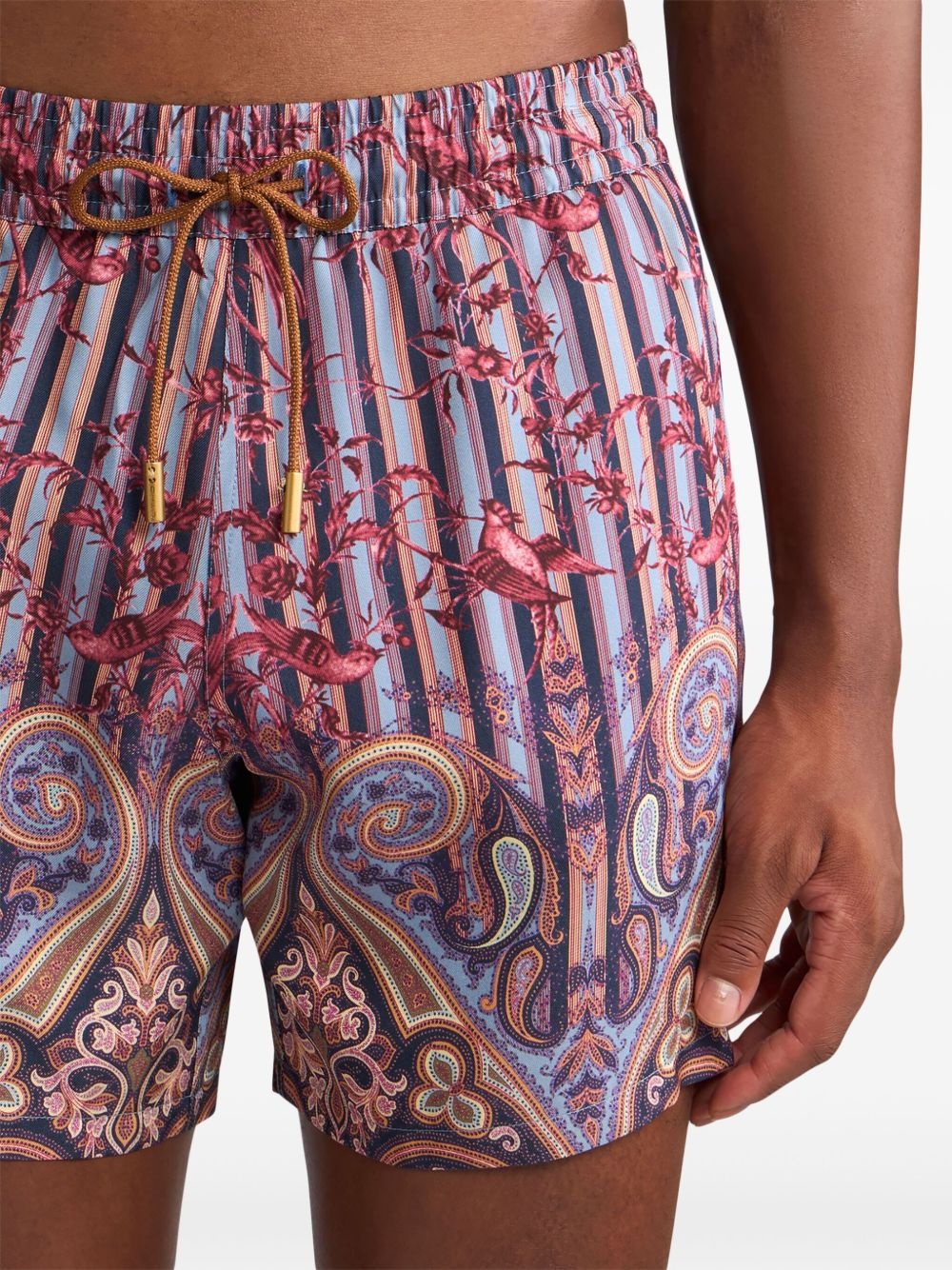 bird-print shorts - 5