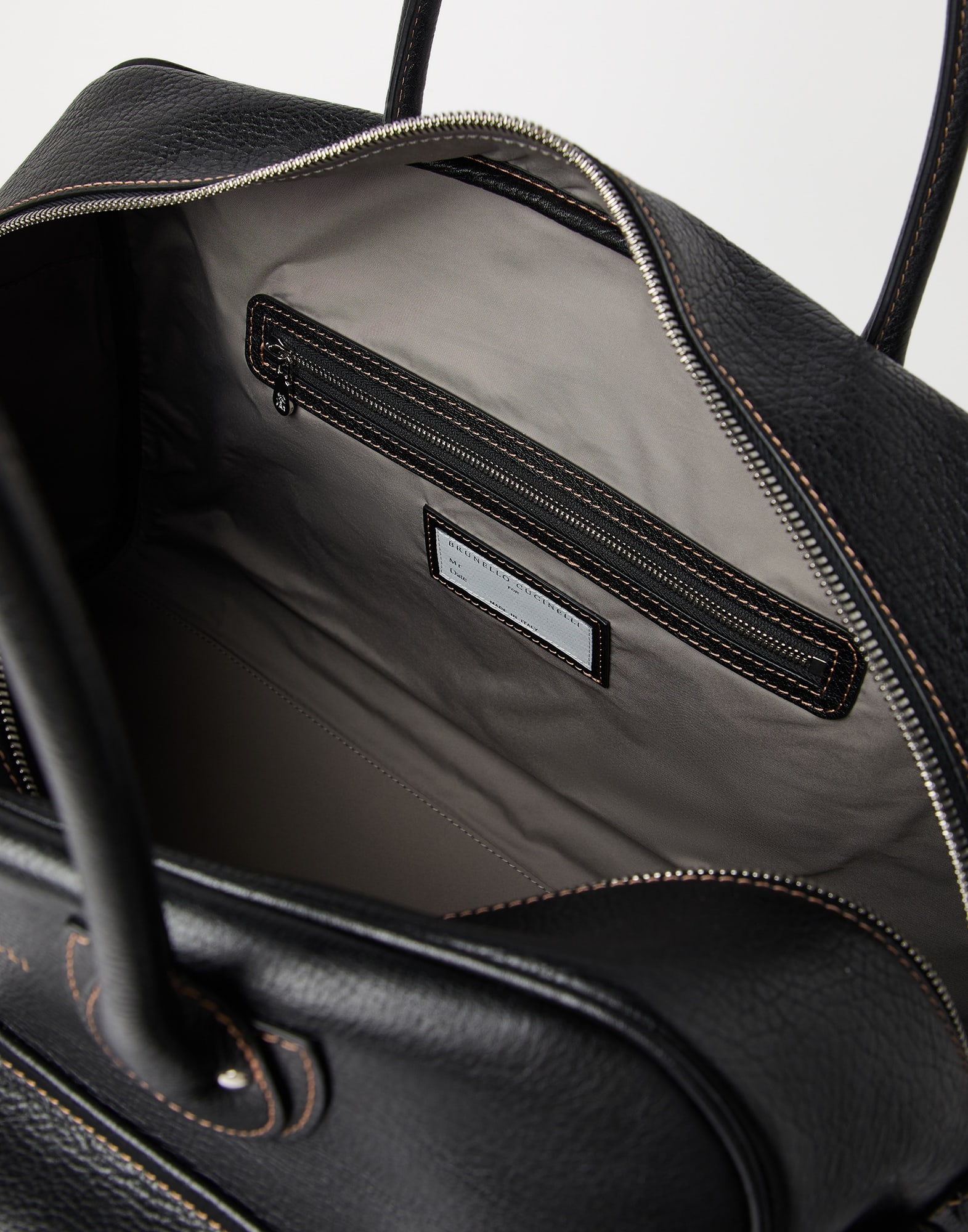 Grained calfskin weekender bag - 5