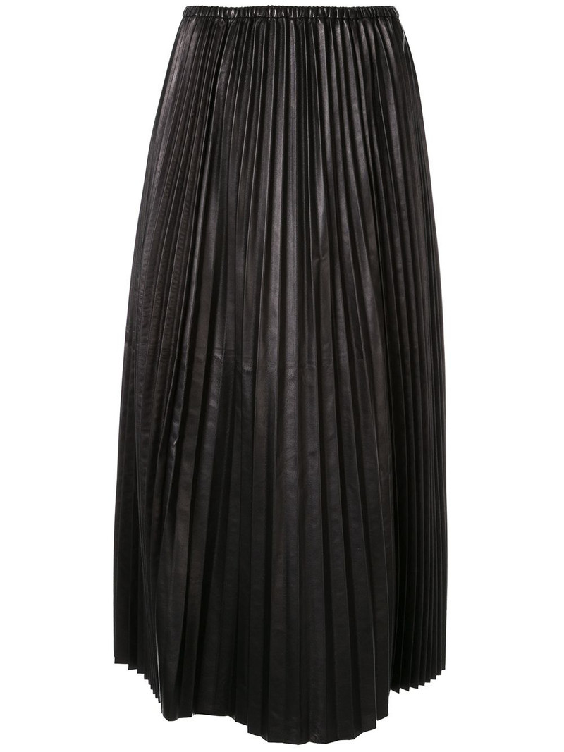 pleated leather skirt 1