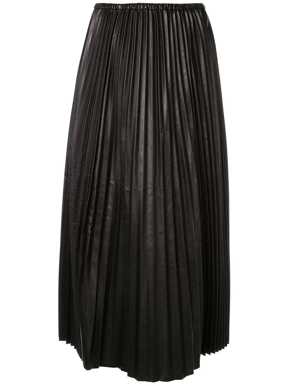 pleated leather skirt - 1