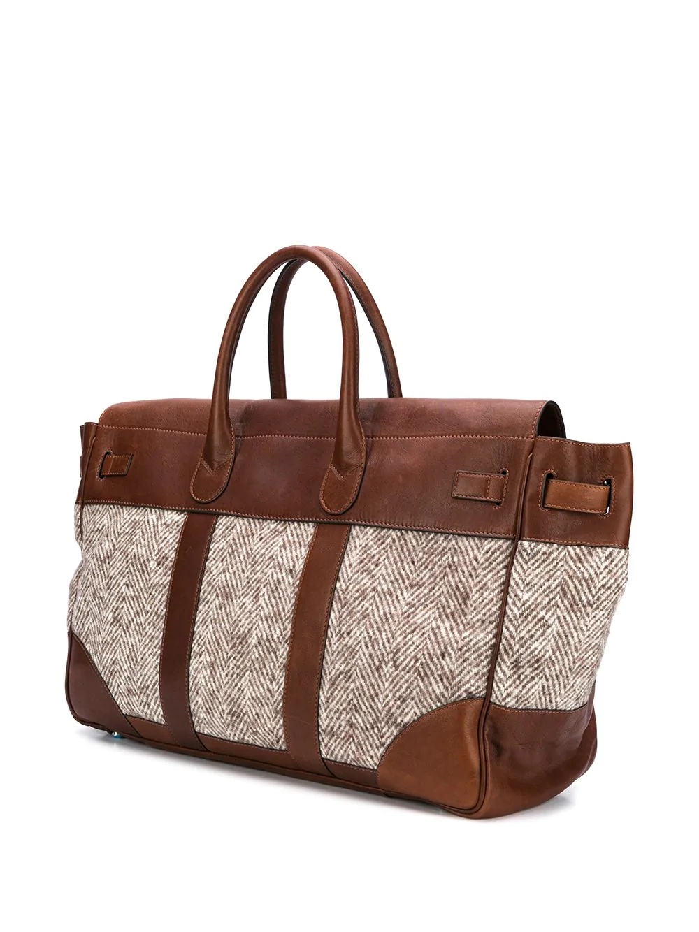 panelled logo patch holdall - 3