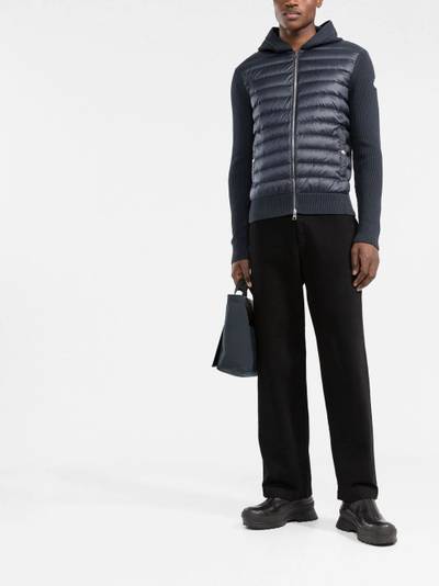 Moncler padded-panel ribbed jacket outlook