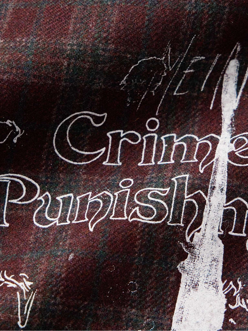 Printed Checked Merino Wool-Flannel Shirt 4