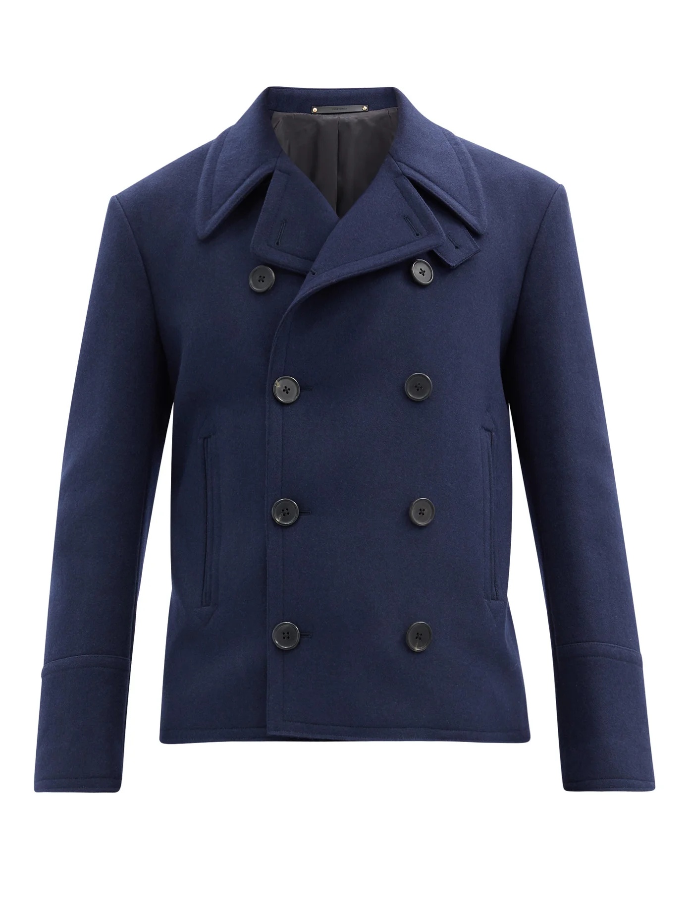 Double-breasted wool-blend peacoat - 1