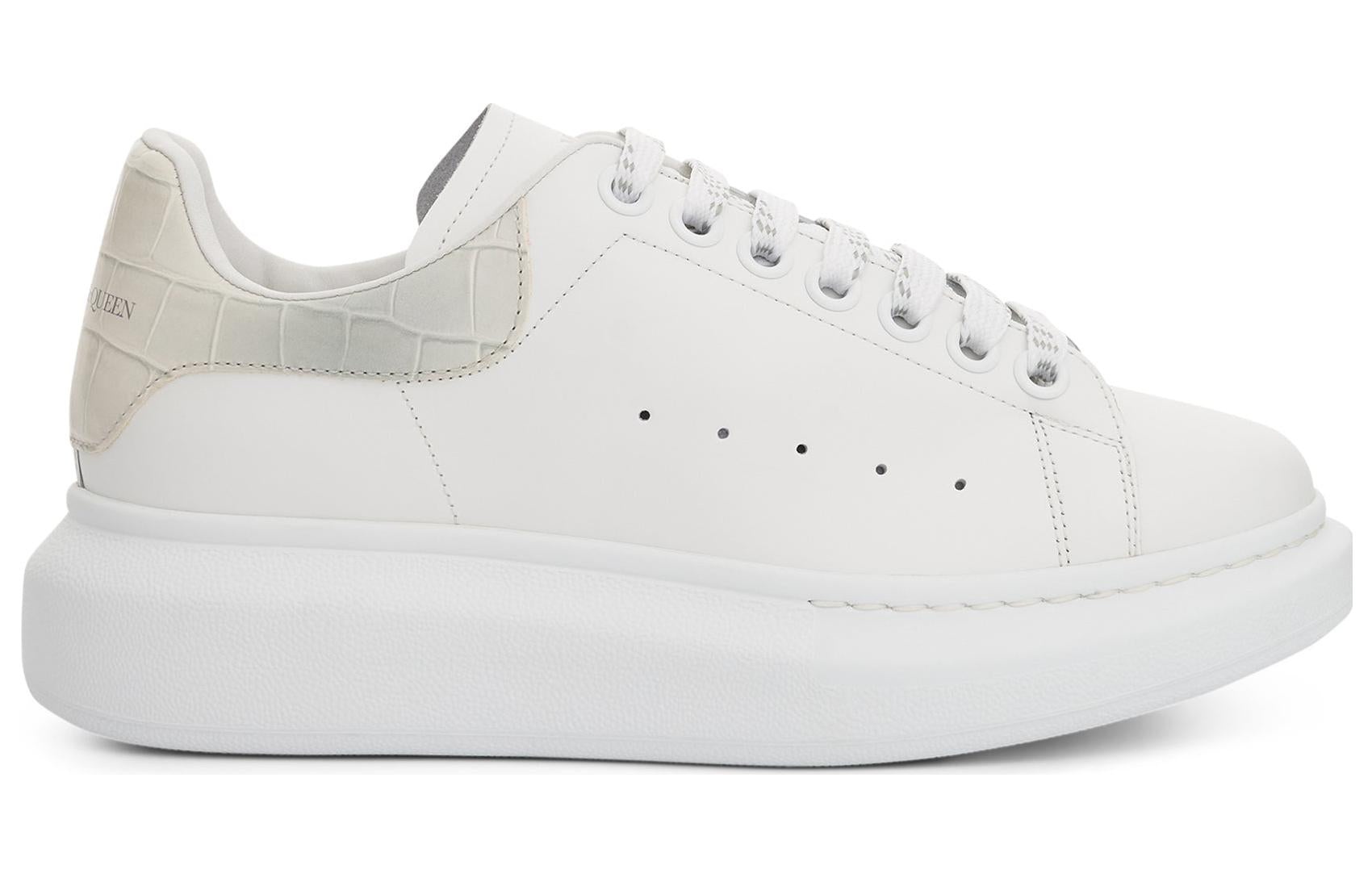 (WMNS) Alexander McQueen Oversized Low-Top Sneakers 'White Beige' 718233WICG68959 - 2