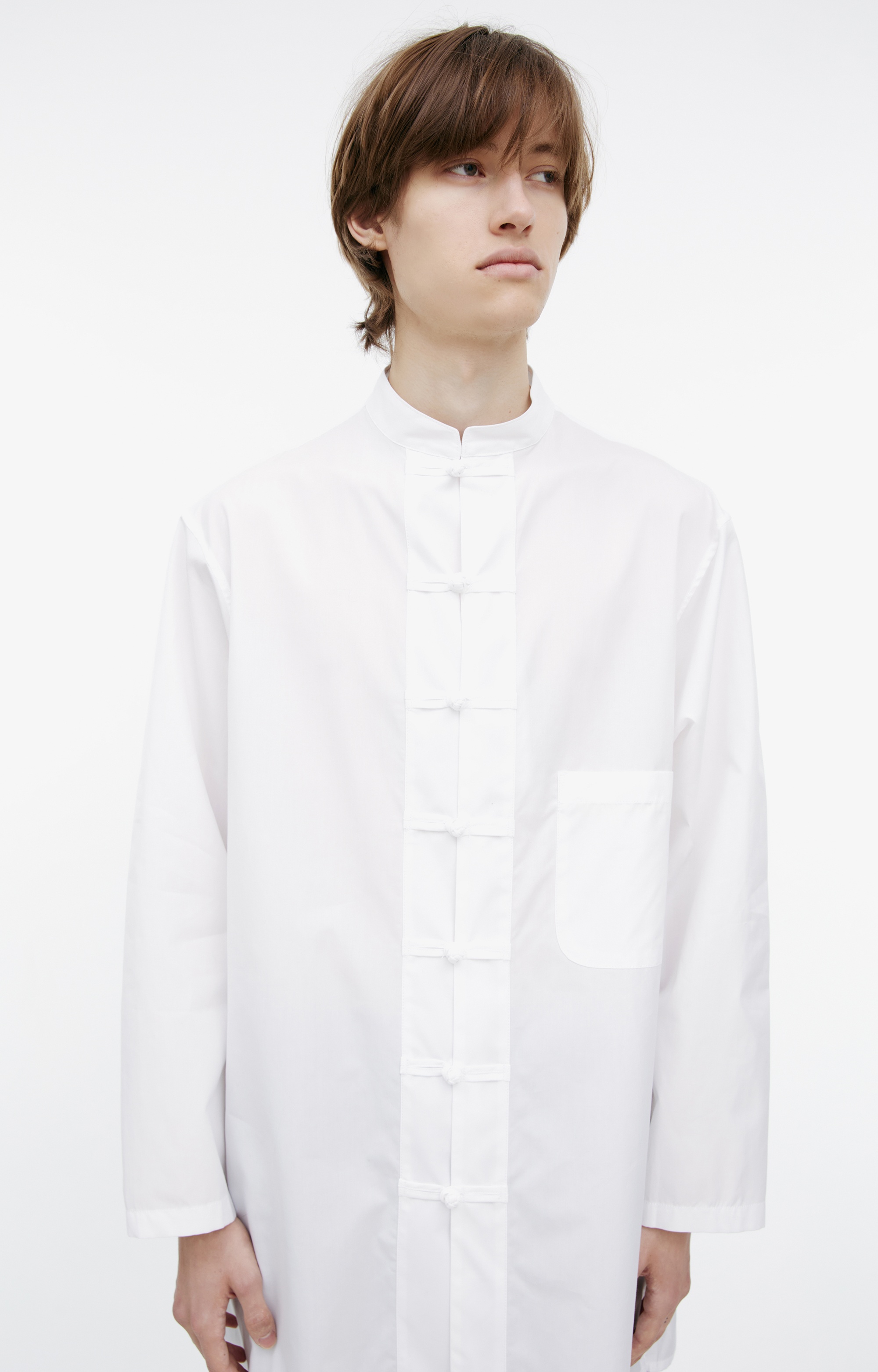 WHITE BUTTON-DOWN SHIRT - 4