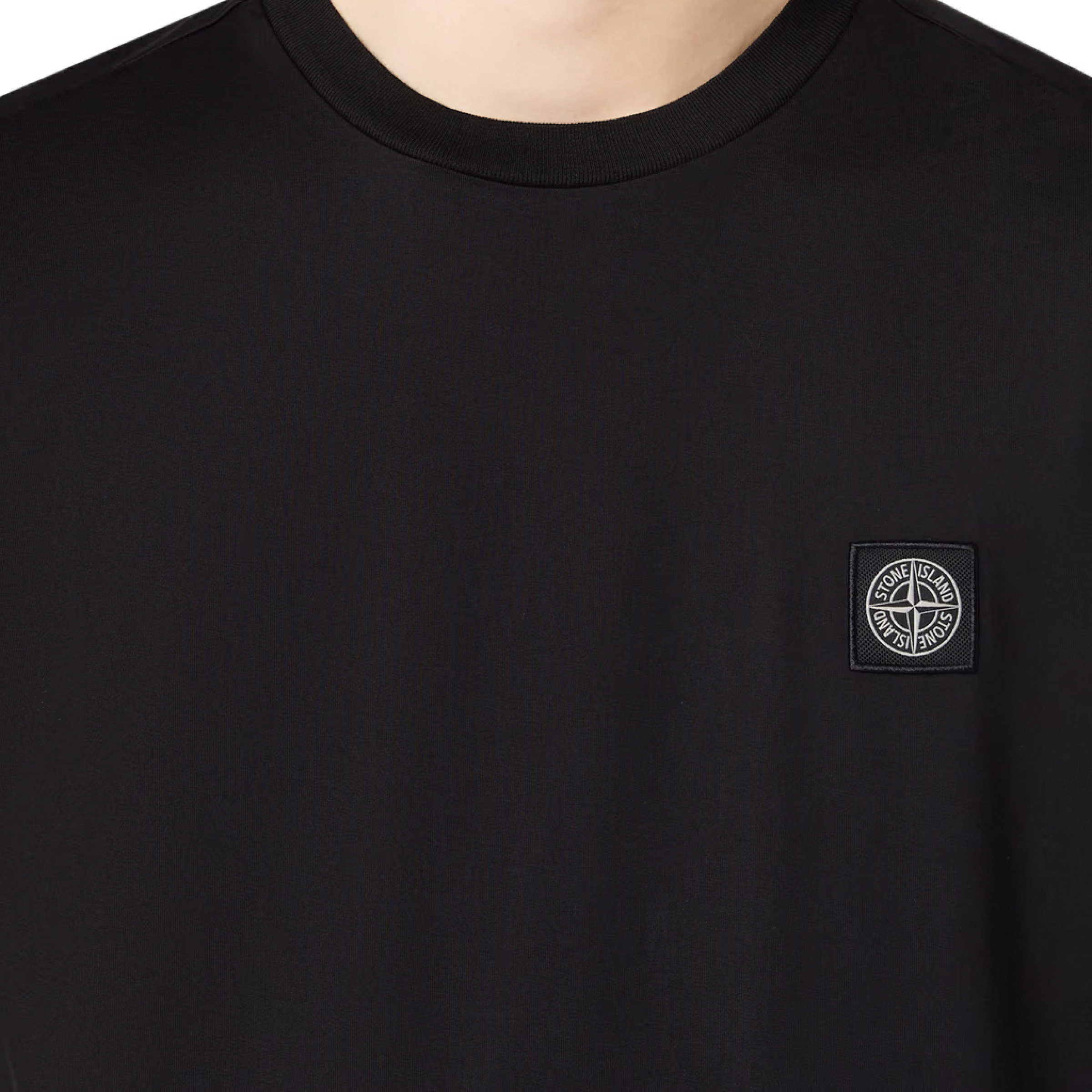 Stone Island Logo Patch T-Shirt in Black - 3