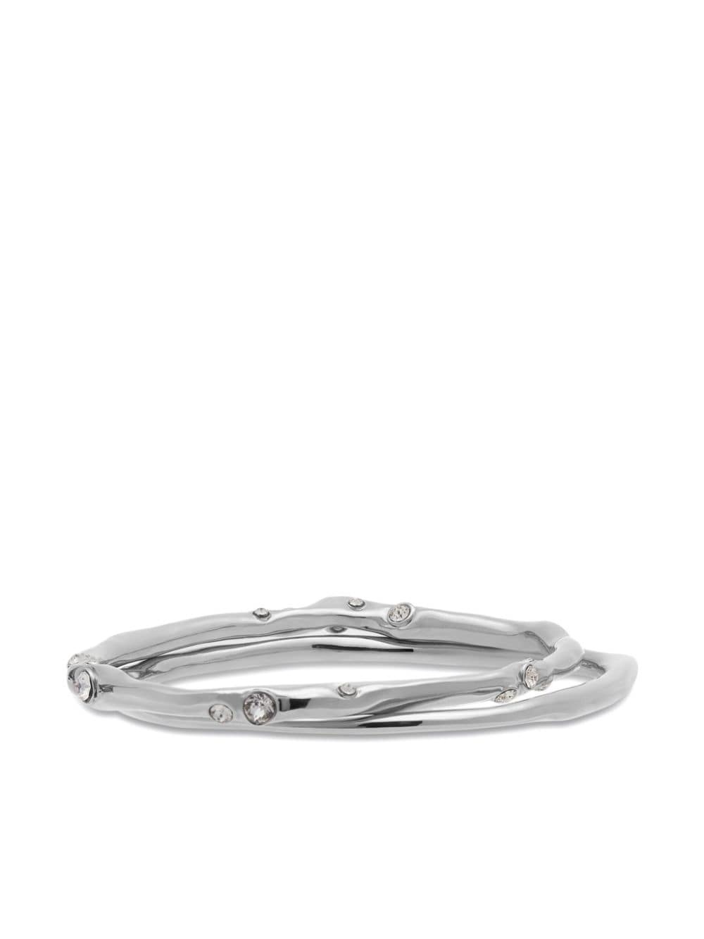 rhinestone-embellished double bracelet - 1