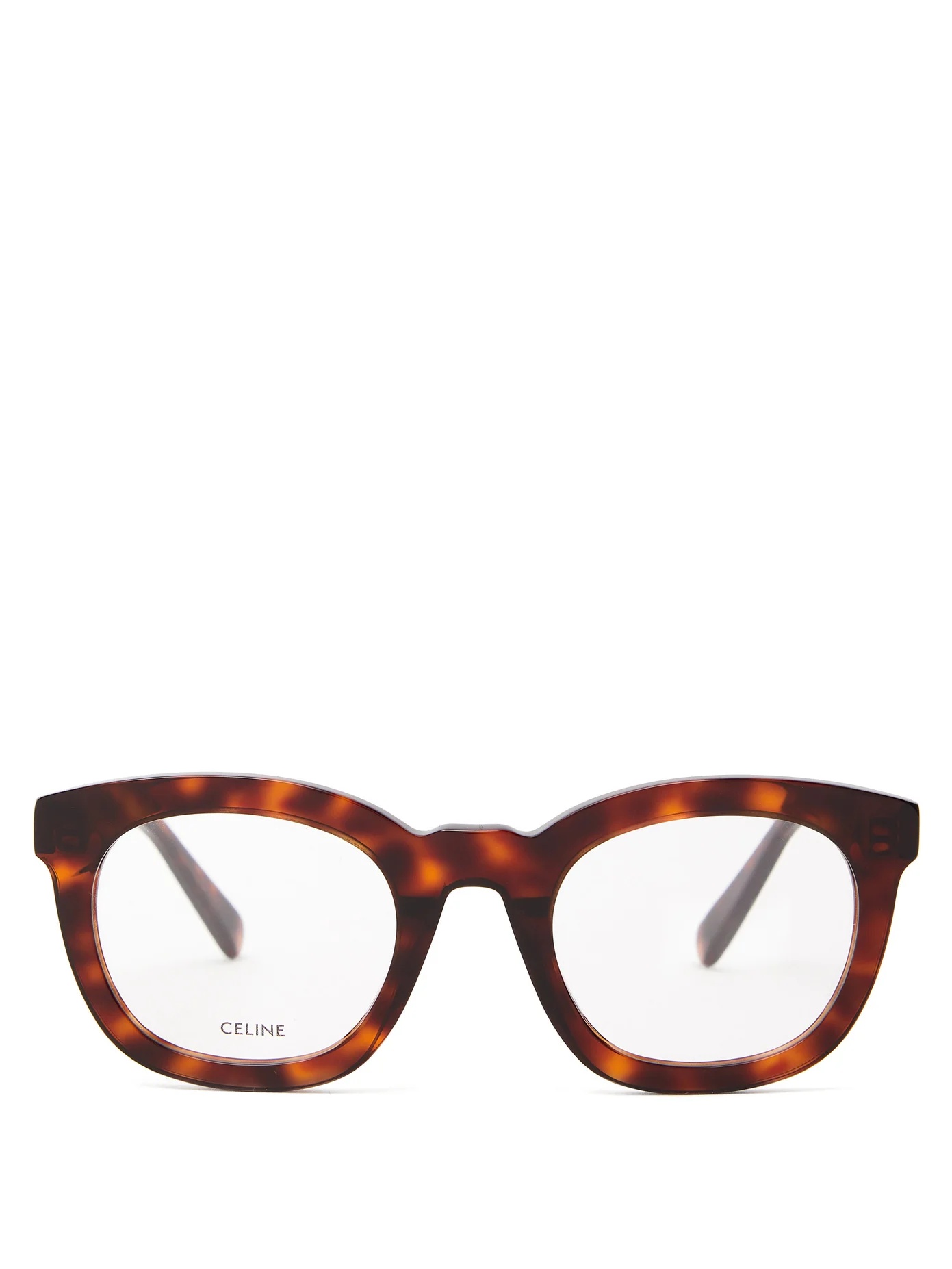 Round tortoiseshell-effect acetate glasses - 1