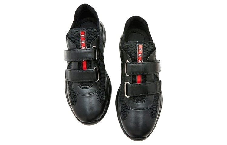 (WMNS) PRADA Sport Leather Sneakers 'Black' 1E796I_6GW_F0002 - 3