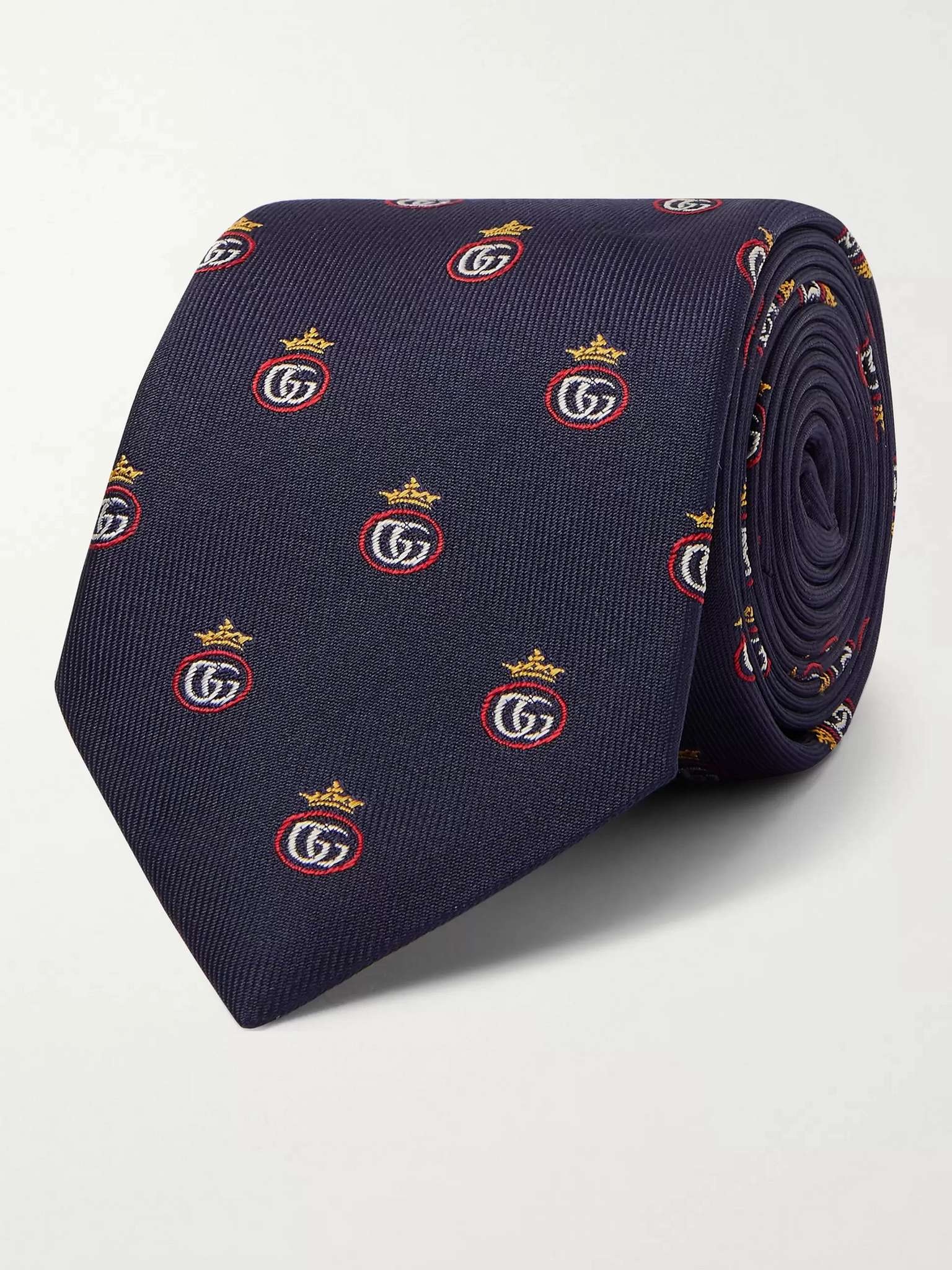 7.5cm Logo-Jacquard Silk Tie - 1