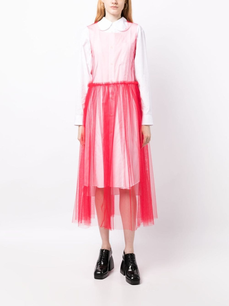 Noir Kei Ninomiya round-neck sleeveless midi dress outlook