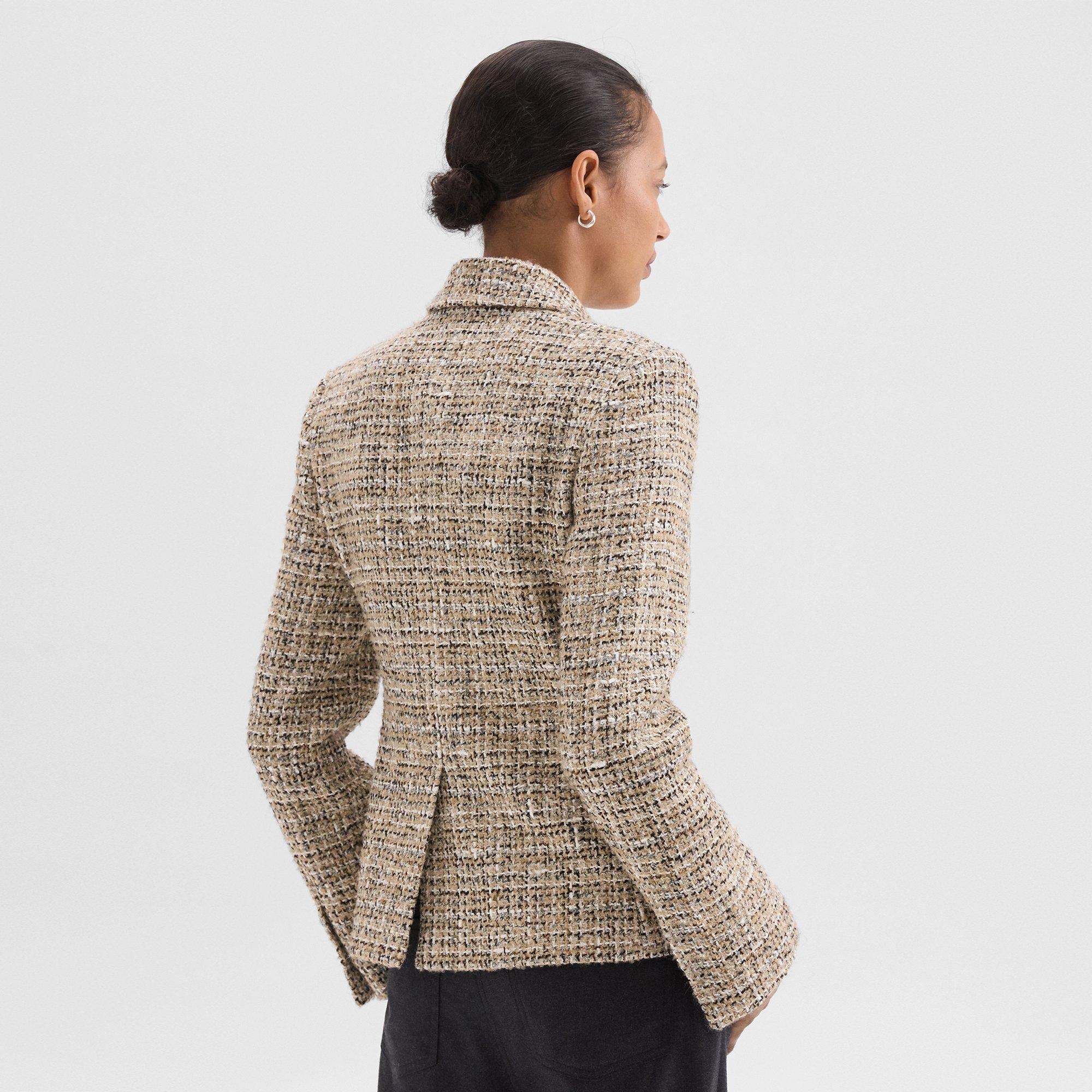 Military Jacket in Mixed Tweed - 4