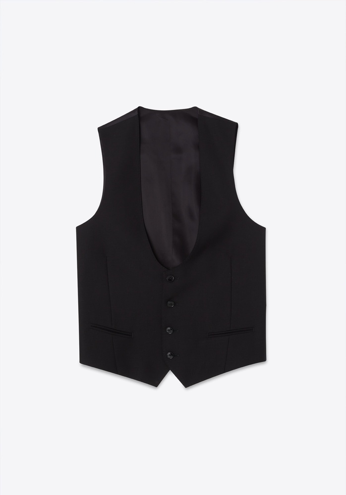 VEST 77 BLACK WOOL MOHAIR - 2