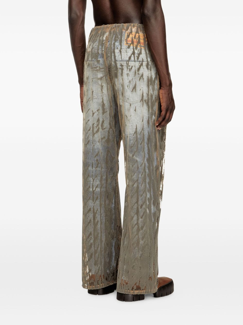 cable-print tulle trousers - 4