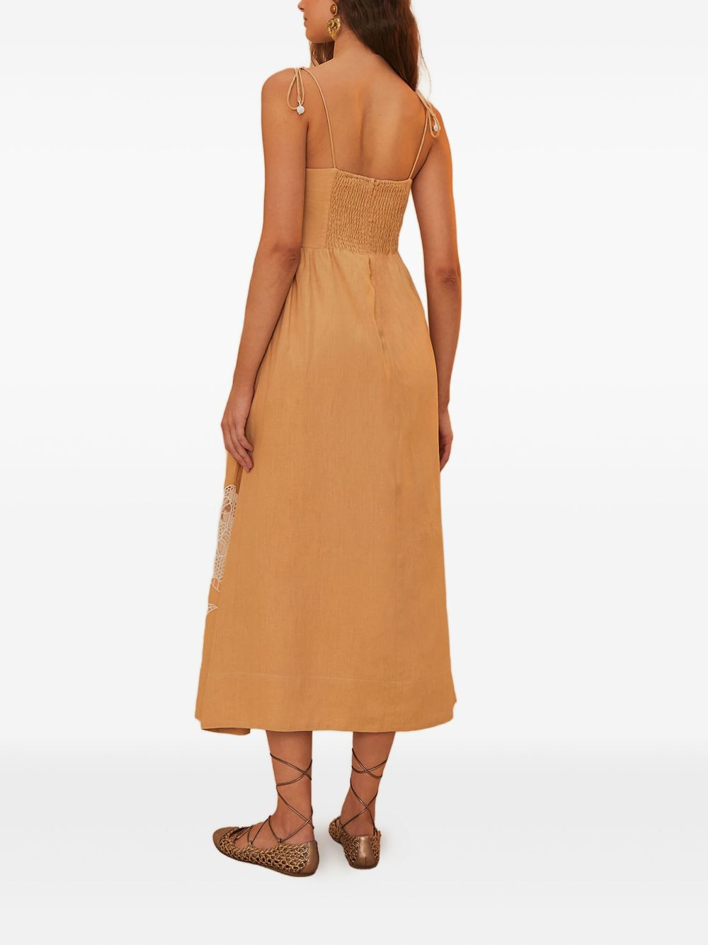 Sand Richelieu embroidered dress - 3
